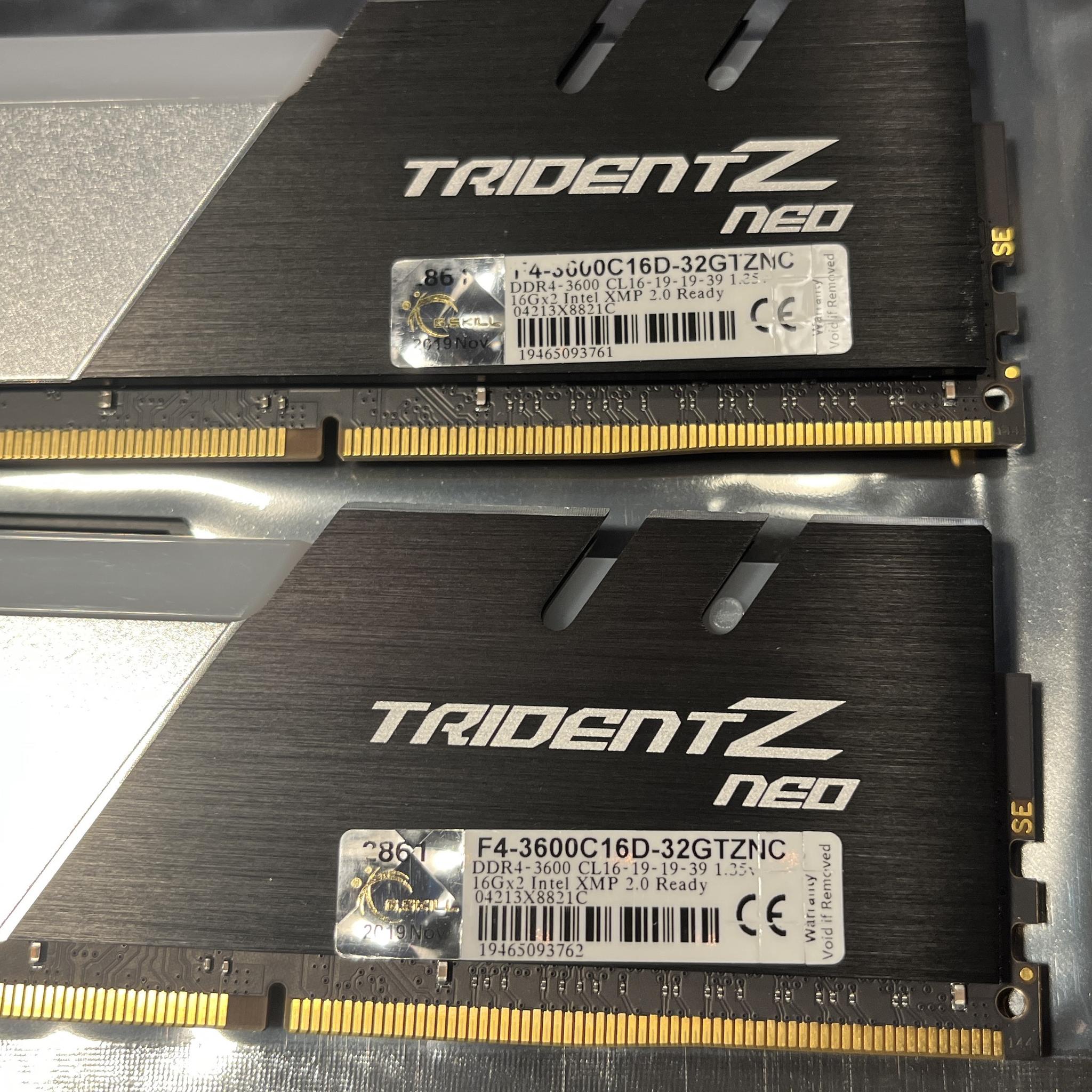 G.Skill Trident Z Neo Series 32GB (2x16GB) RAM DDR4 3600MHz F4-3600C16D-32GTZNC