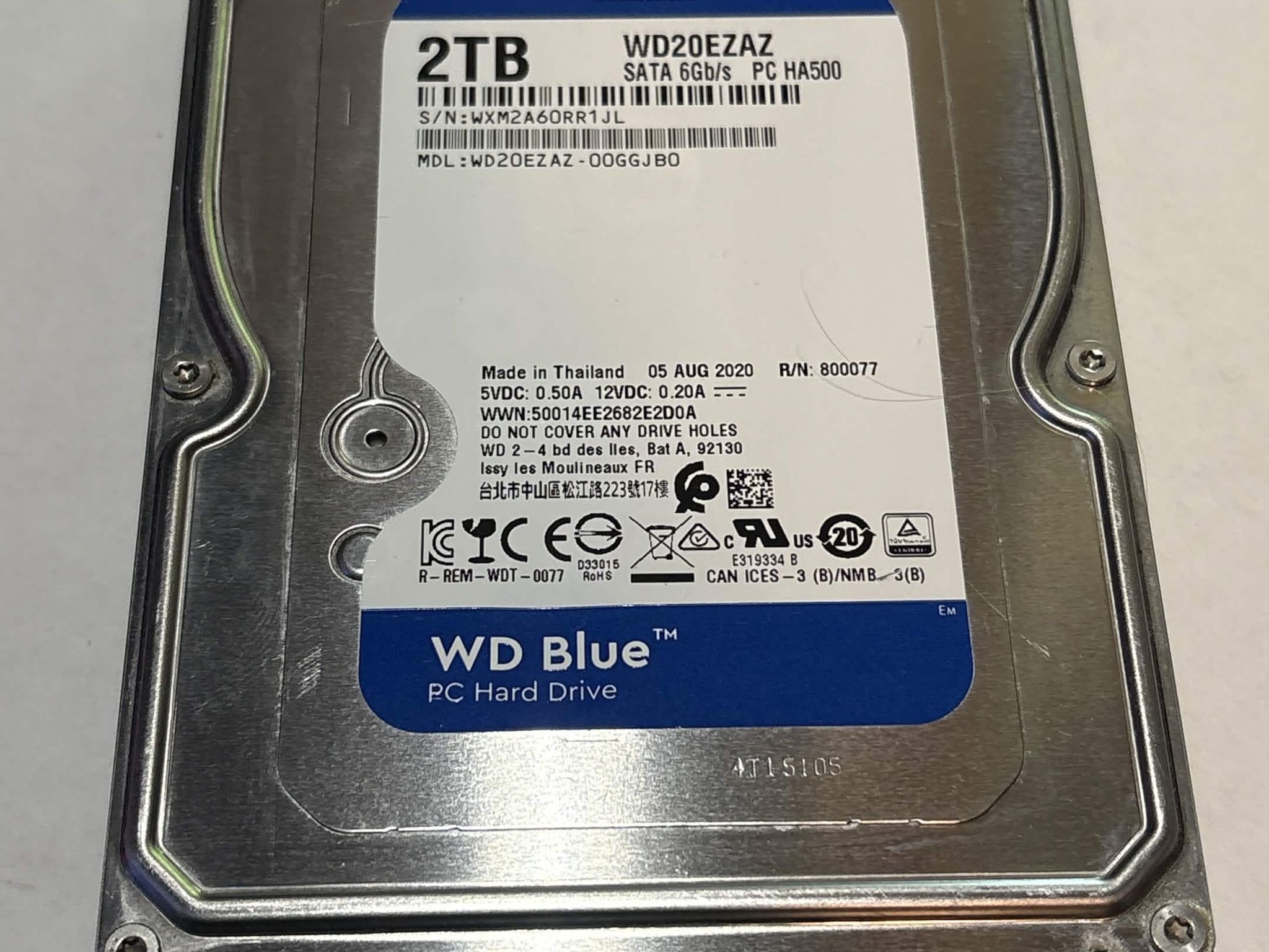 WD Blue 2TB SATA Hard Drive | Tested & Healthy