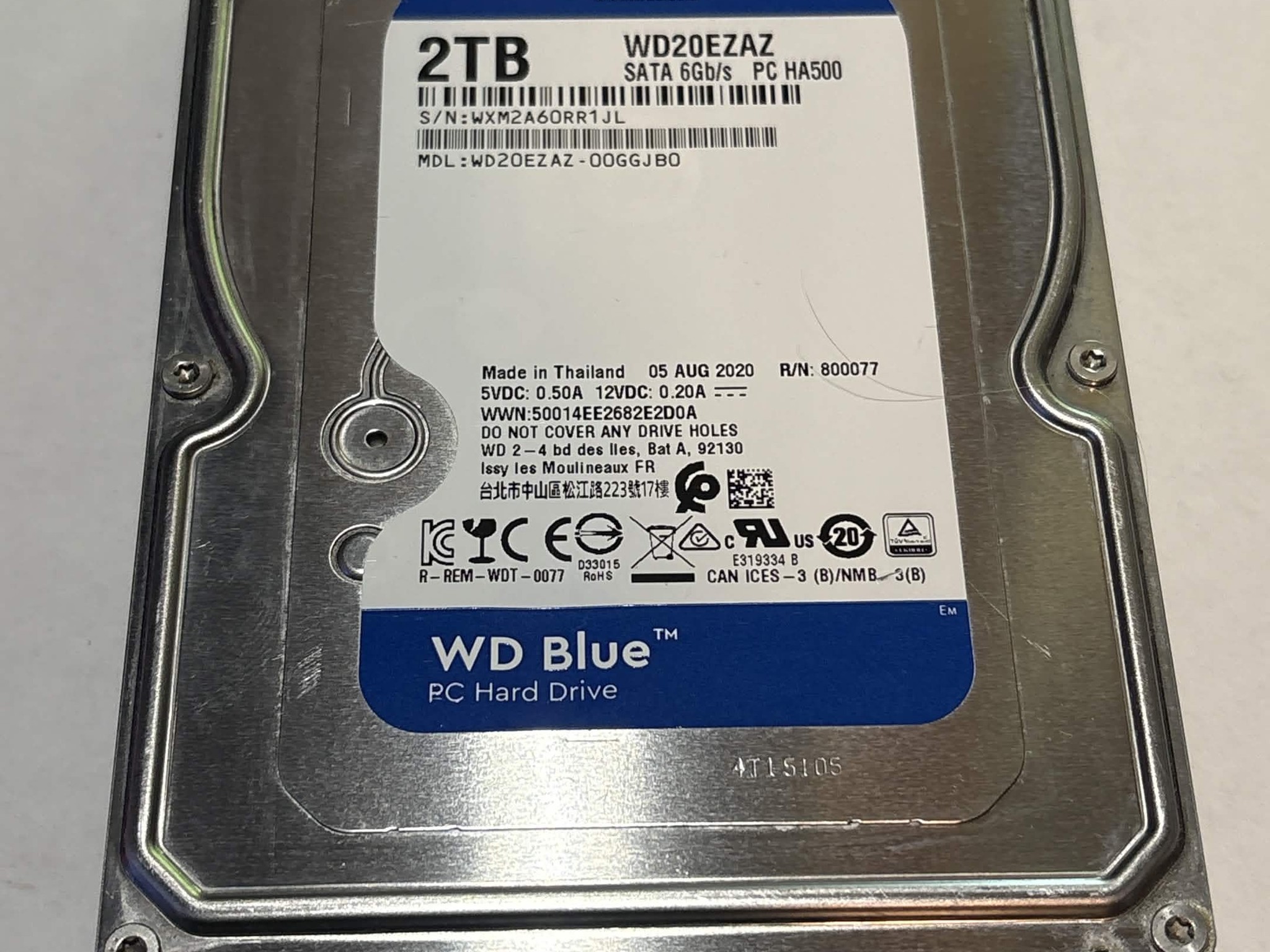 WD Blue 2TB SATA Hard Drive | Tested & Healthy