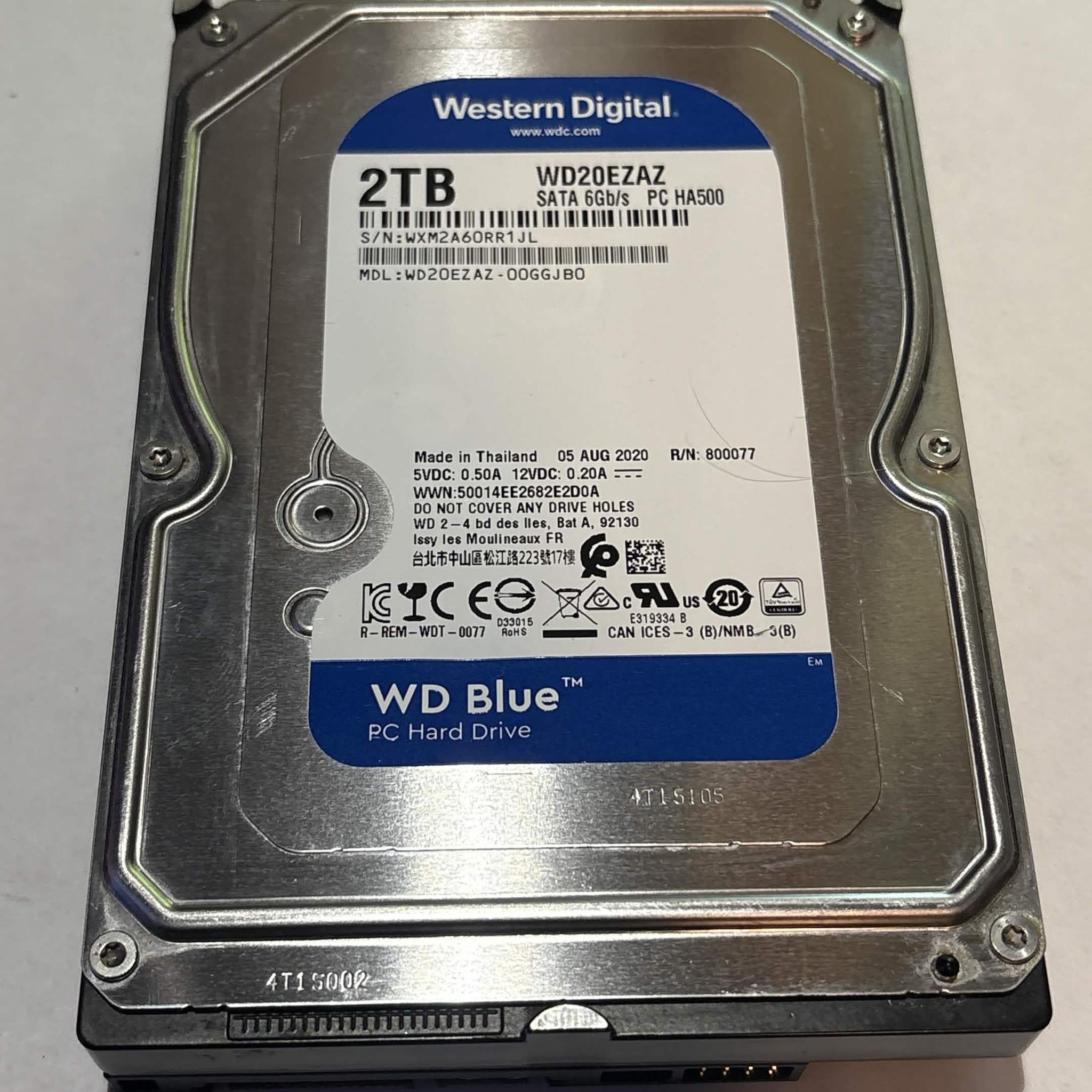 WD Blue 2TB SATA Hard Drive | Tested & Healthy