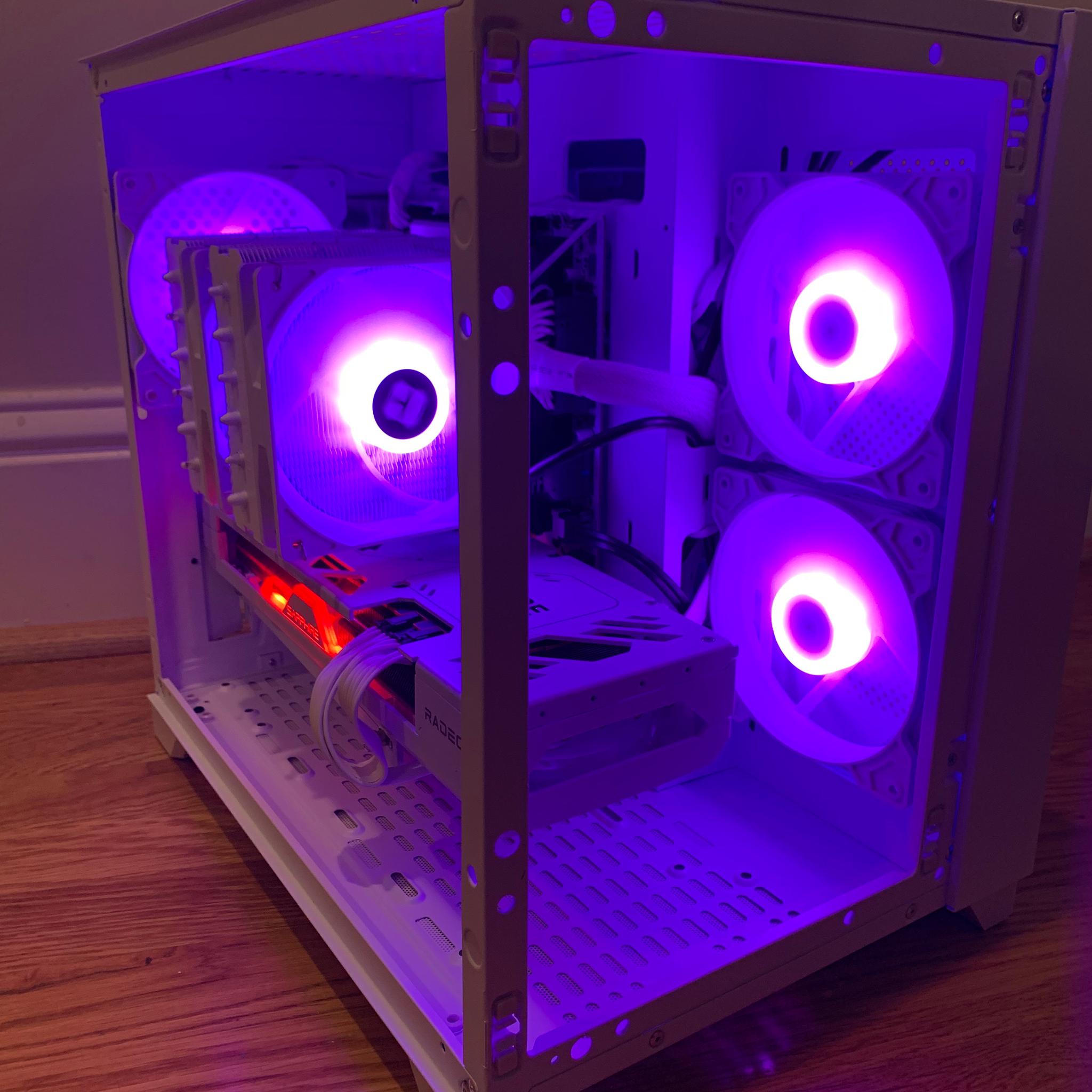 NEW RX 7700 XT i5 12600KF 32GB DDR5 1440p GAME/STREAMING PC 1000GB SSD WHITE ARGB WINDOWS 10 CUSTOM