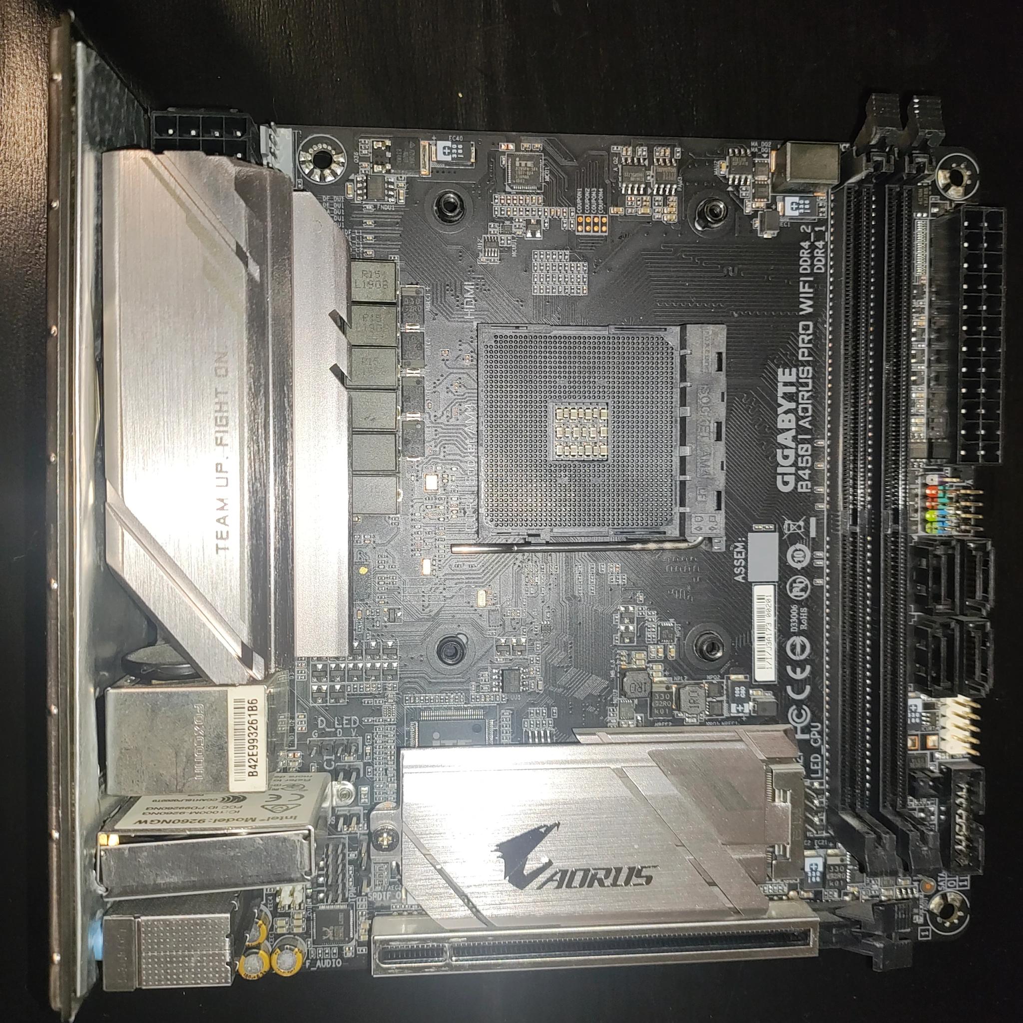 Refurbished: GIGABYTE B450 I AORUS PRO WIFI AM4 AMD B450 SATA HDMI Mini ITX AMD Motherboard