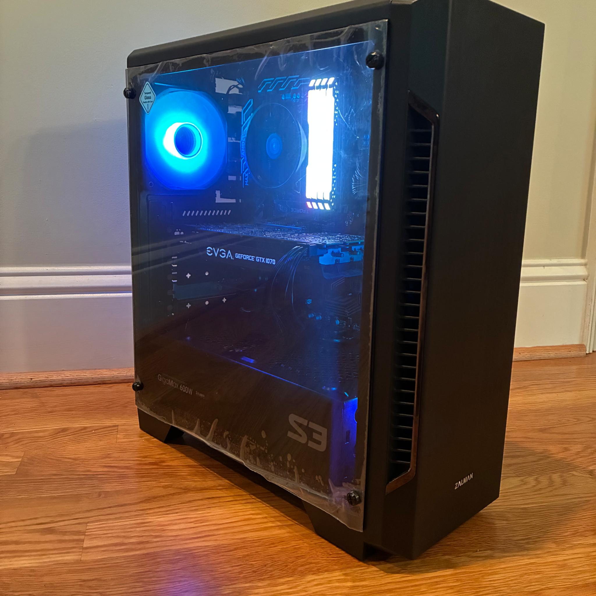 GTX 1070 R5 1600 ARGB GAMING PC 32GB 1TB SSD WiFi WINDOWS 10