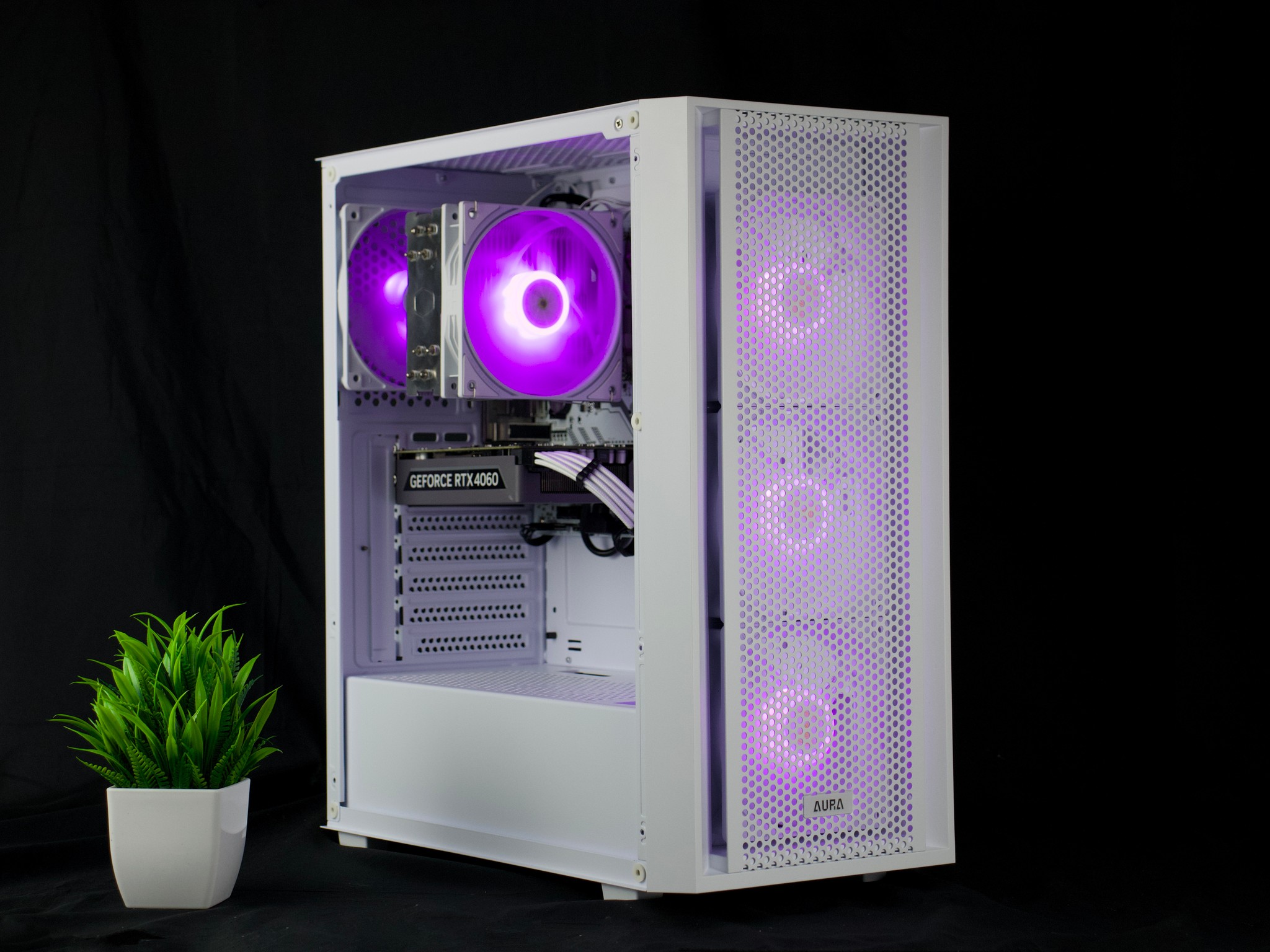 🧊❄️🧊 White Gaming PC – RTX 4060 , Ryzen 7 2700X, 16GB RAM, 500GB SSD - WiFi, BlueTooth 🧊❄️🧊