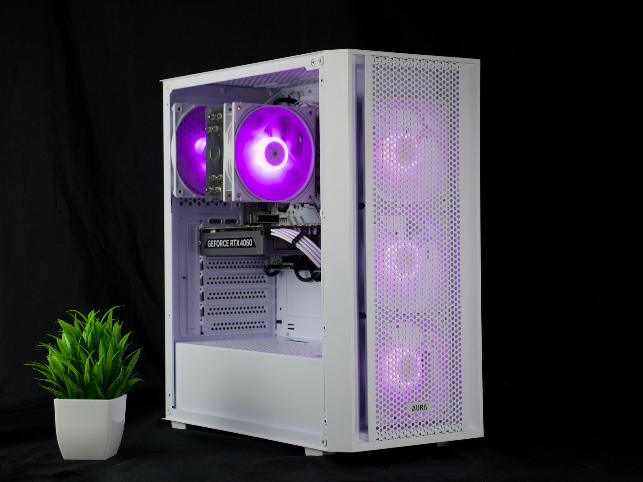 🧊❄️🧊 White Gaming PC – RTX 4060 , Ryzen 7 2700X, 16GB RAM, 500GB SSD - WiFi, BlueTooth 🧊❄️🧊