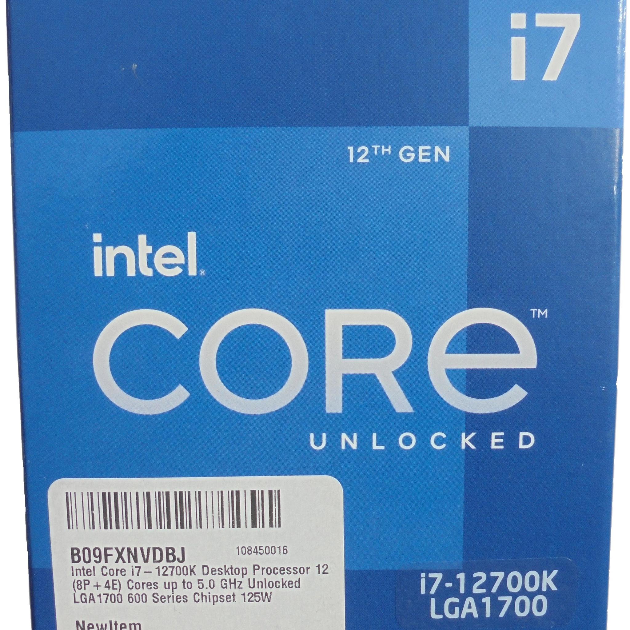 Intel 12th-Gen Core i7 12700K Processor 8P+4E Cores