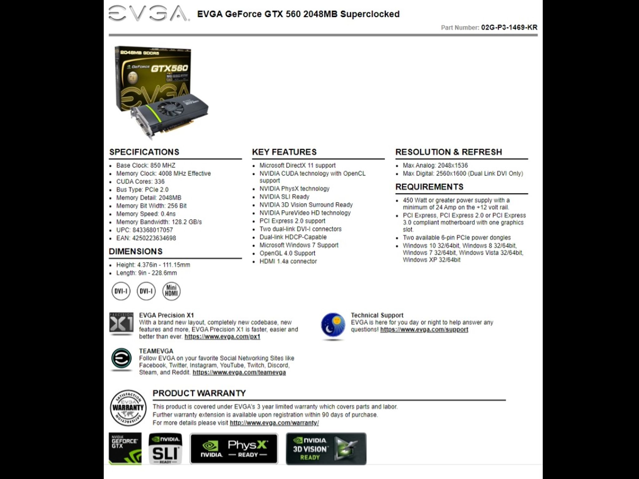 EVGA GTX 560 2gb