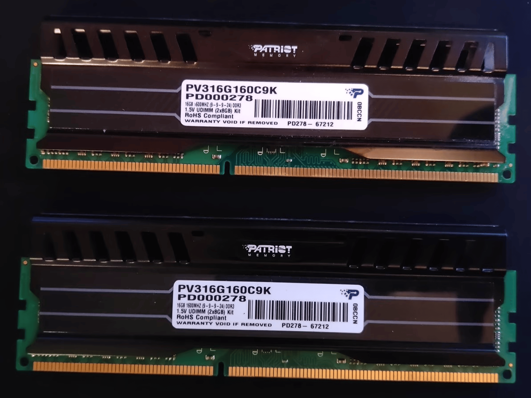 Patriot Viper3 16GB(2x8GB) DDR3 1600MHz CL9 RAM
