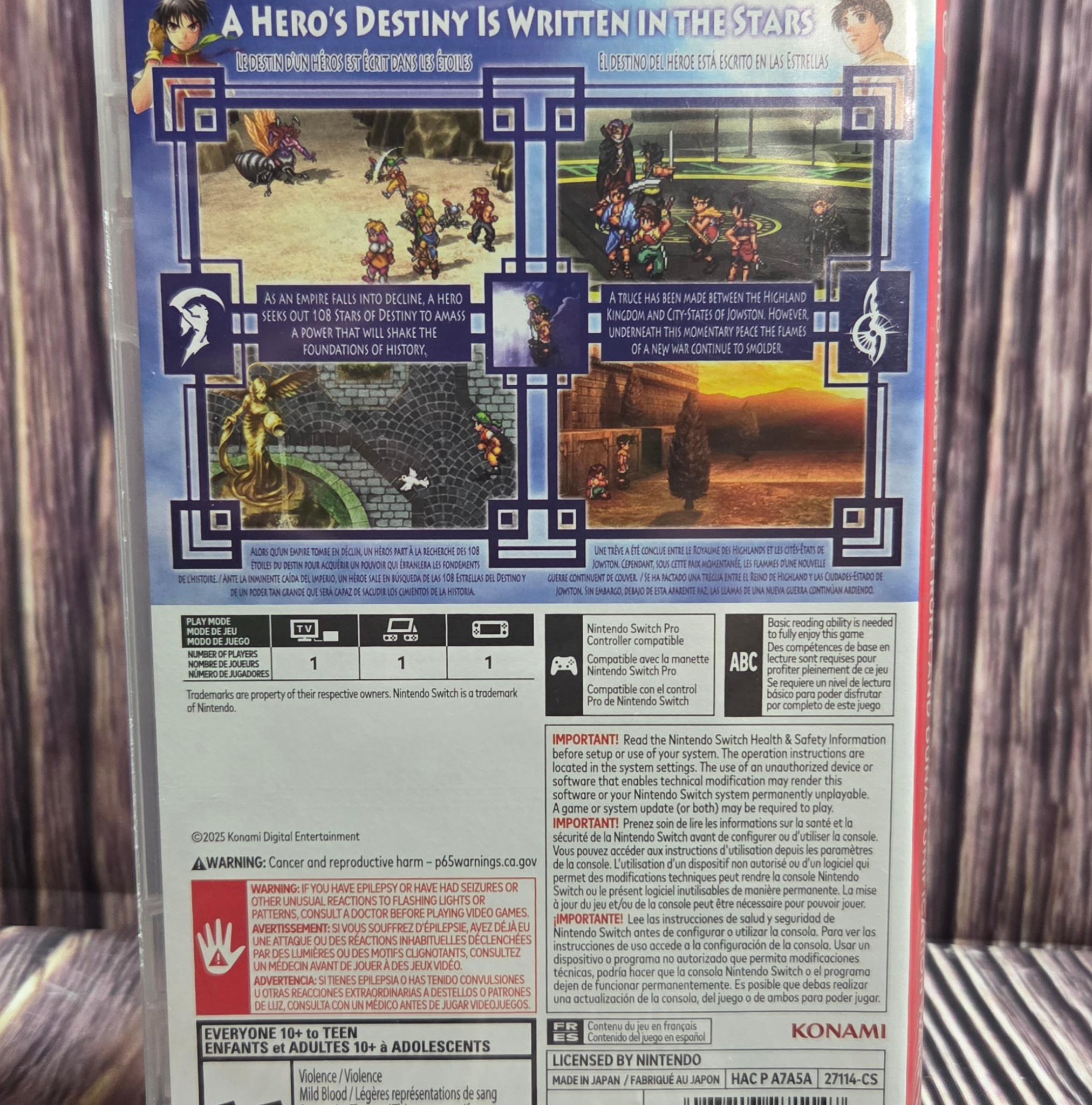 Suikoden I&II HD Remaster Gate Rune and Dunan Unification Wars Nintendo Switch Day One Edition
