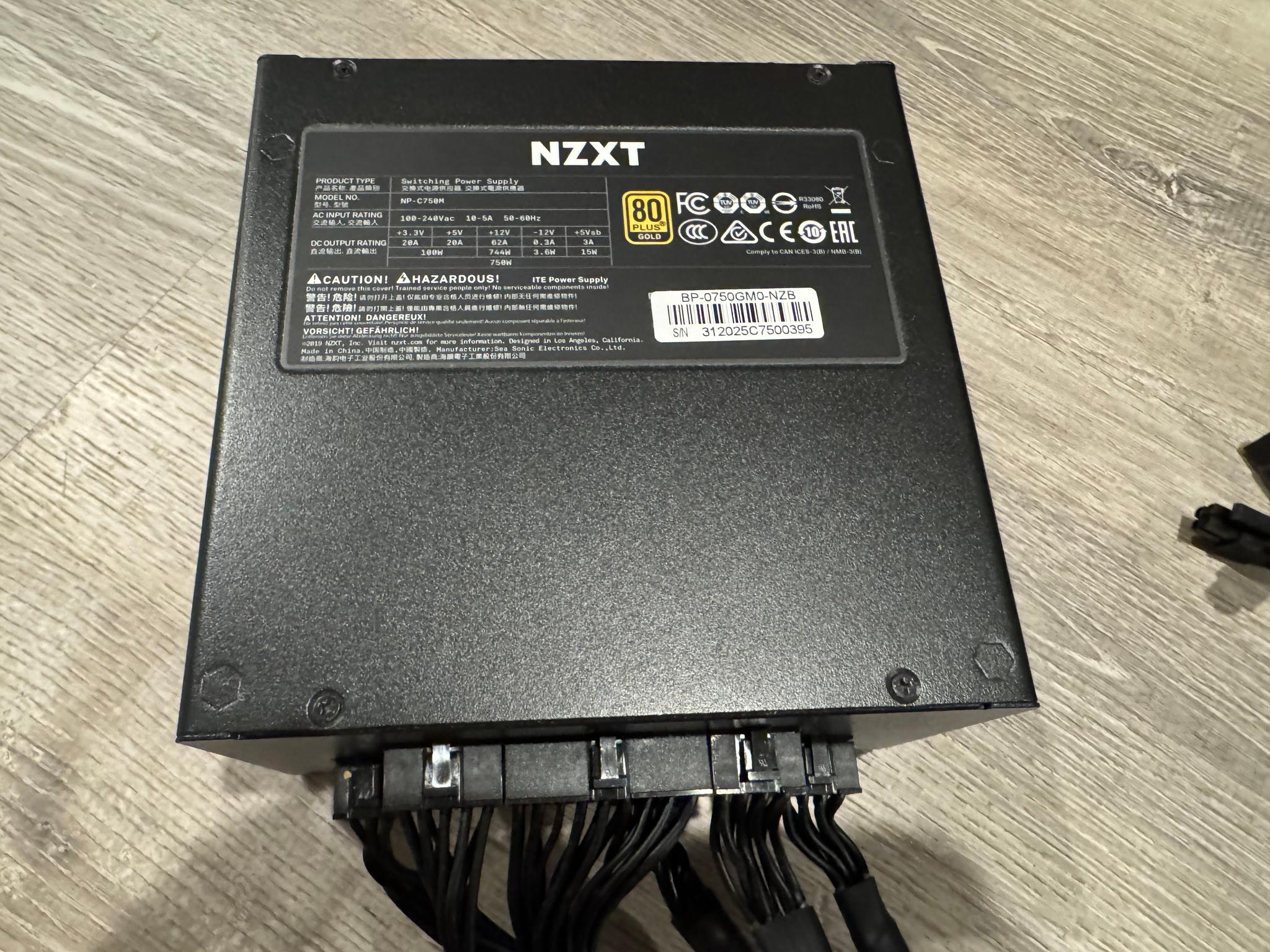 NZXT C750 - 750W 80+ Gold Fully Modular Power Supply (PSU)