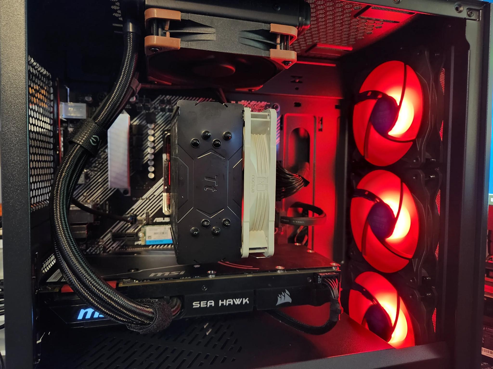 The RED MONSTER 2 1080p gaming pc GTX 1080 SEAHAWK and Ryzen 7 1700X