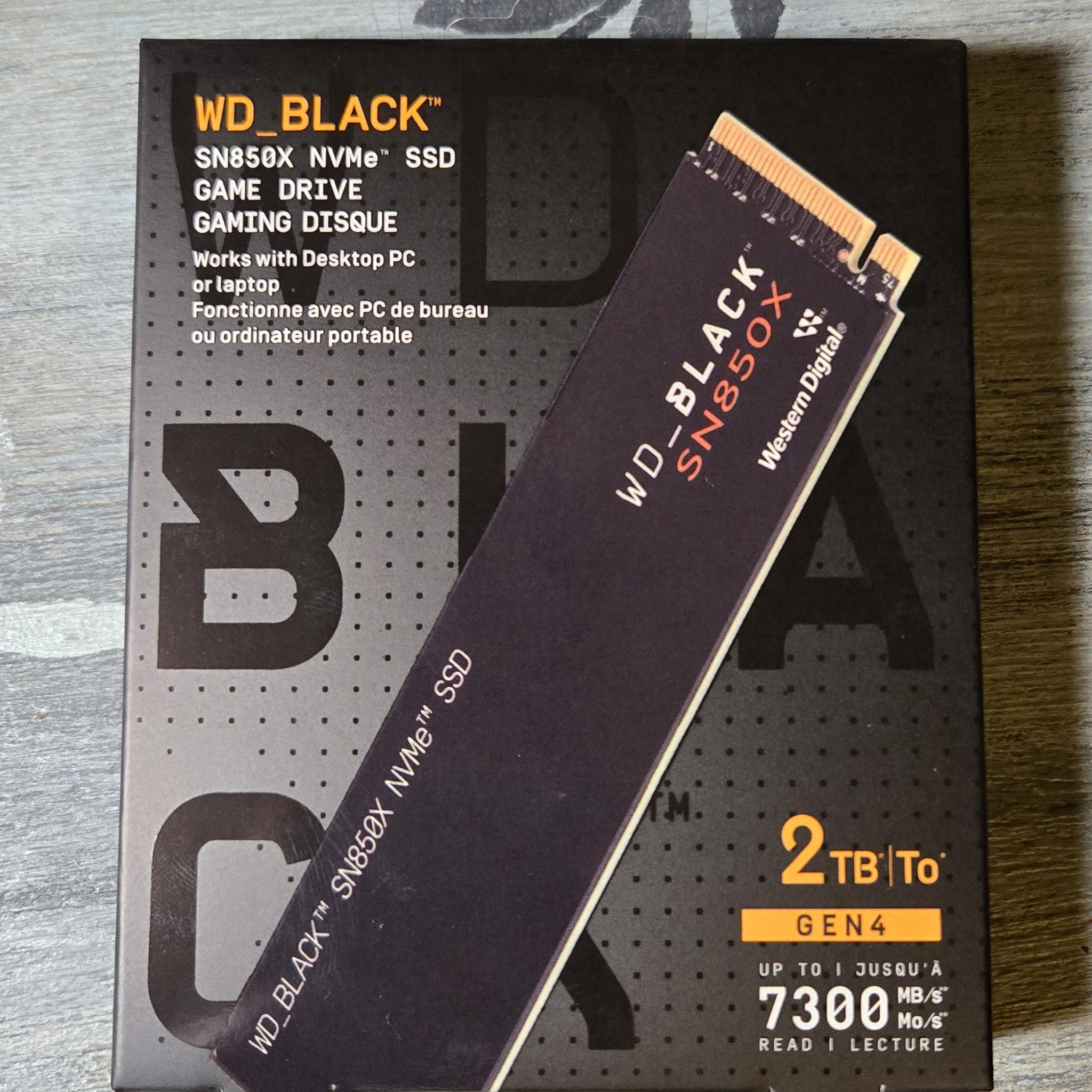 *New Unopened* 2tb WD Black SN850X