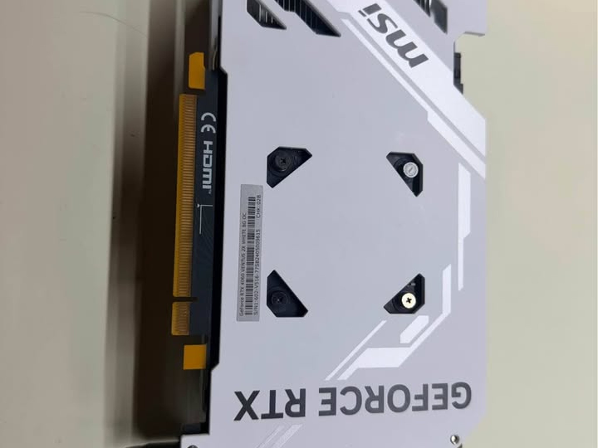 MSI GeForce RTX 4060 Ventus 2X White 8GB OC Graphics Card