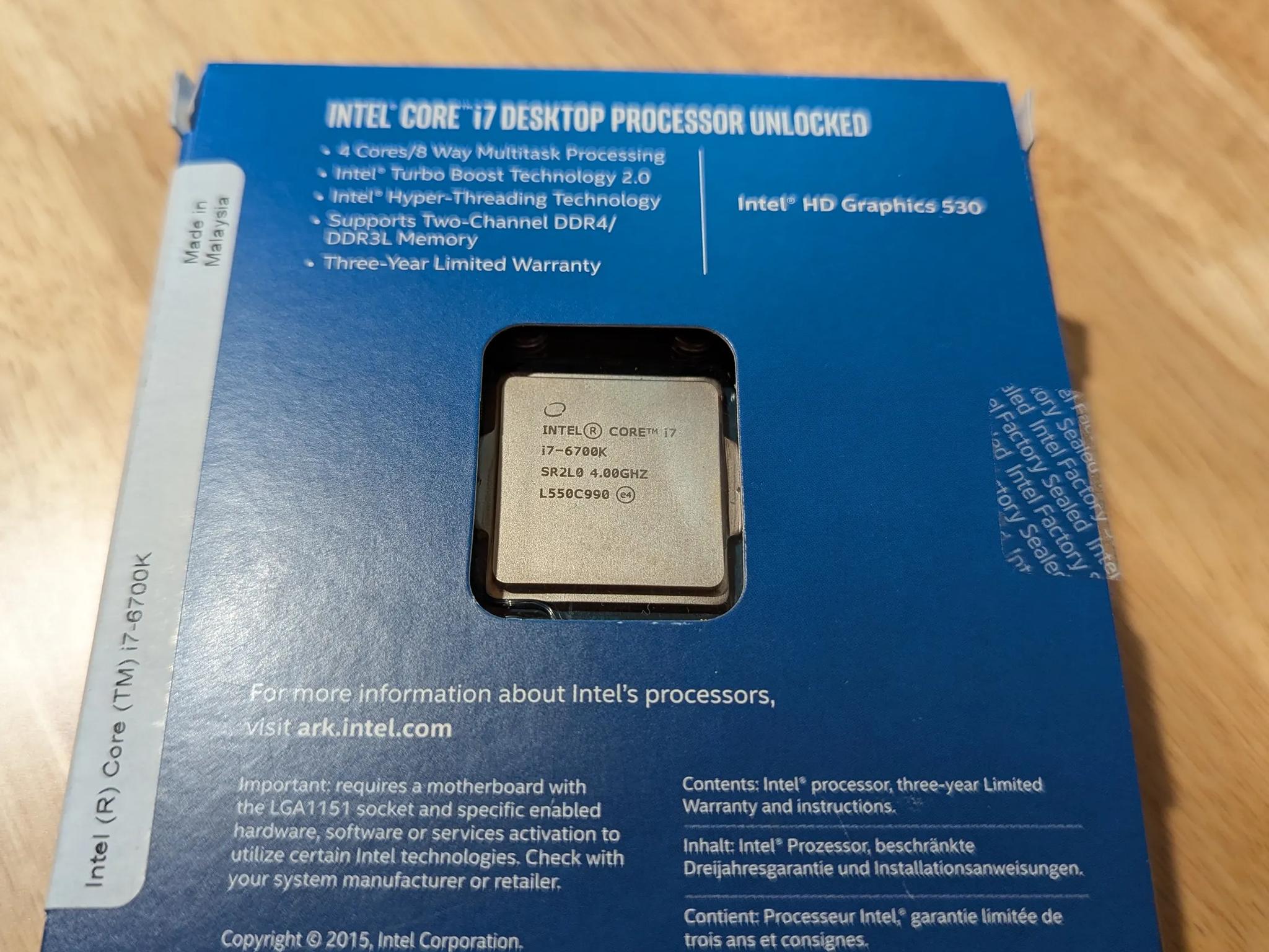 Intel Core i7-6700K LGA1151