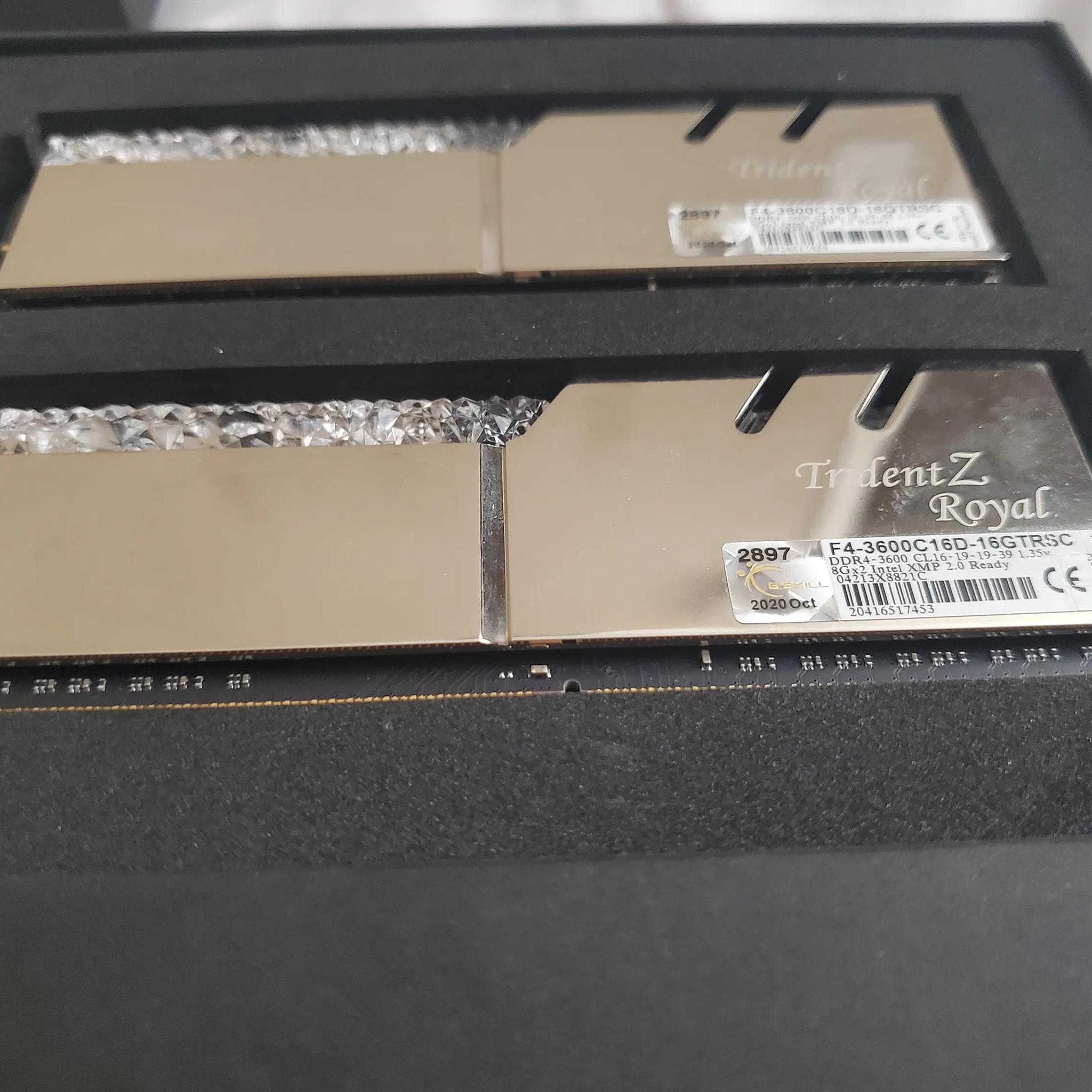 2x8gb G.Skill Trident Z Royal 3600mhz CL16