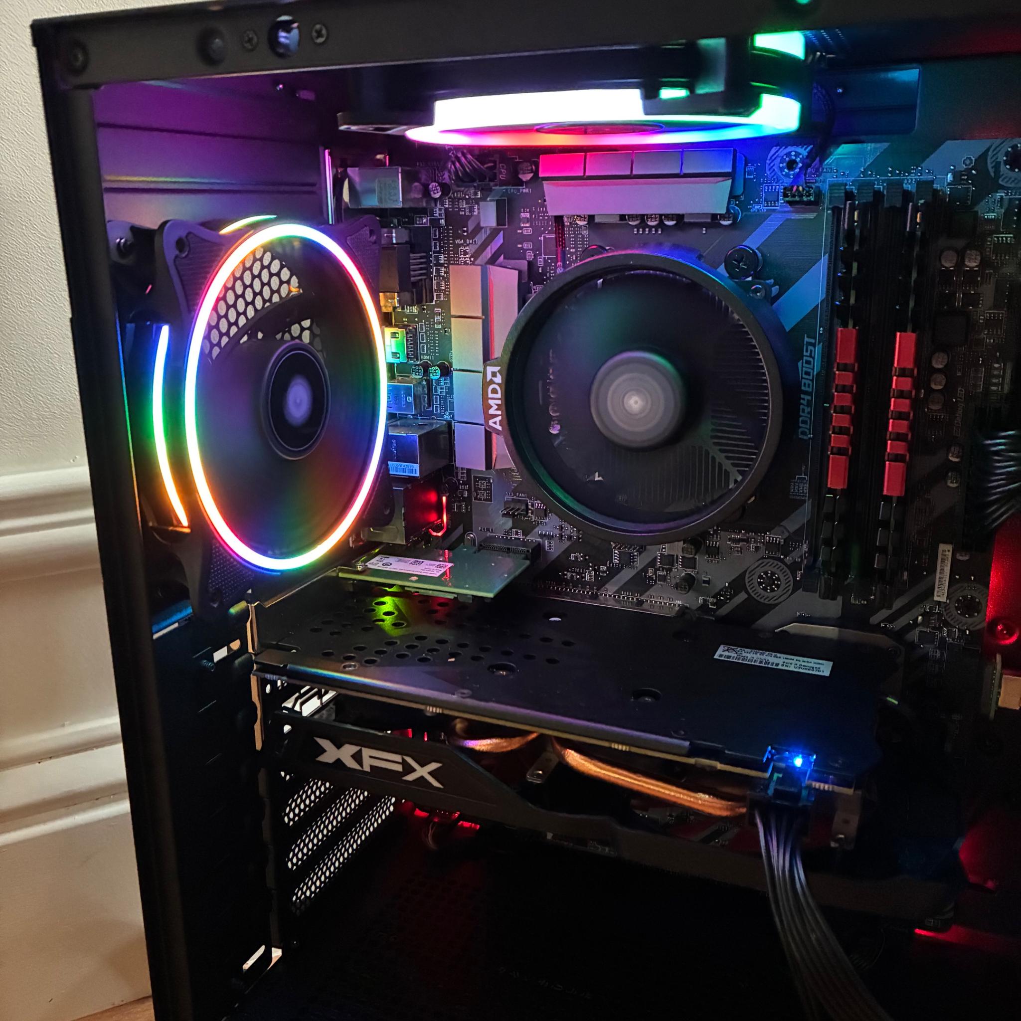 R5 2600 RX 570 8GB CUSTOM GAMING PC 16GB DDR4 512GB NVME SSD WIFI WINDOWS 10/11