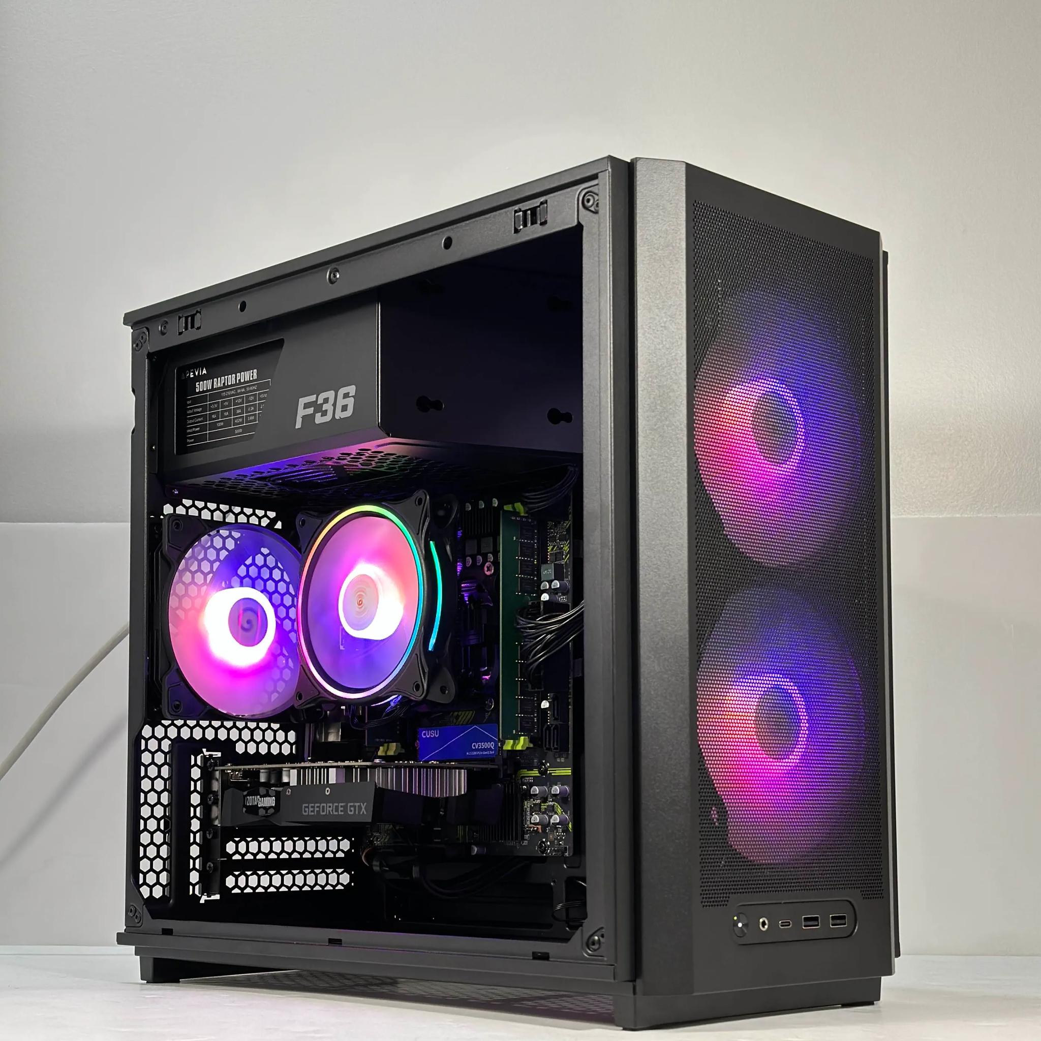 Intel i7 6 Core | GeForce GTX 1650 | 16GB RAM | 512GB SSD | WIFI | 1080p Black Gaming PC