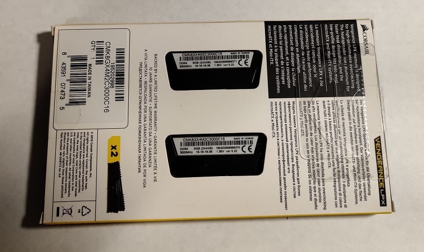 Corsair Vengeance LPX 8GB (2 x 4GB) DDR4-3000 CL16 Memory
