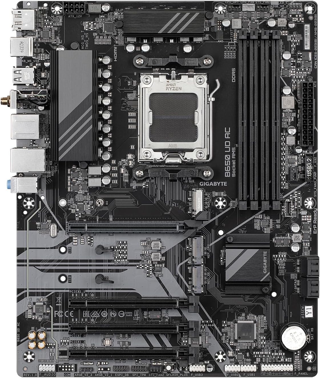 GIGABYTE B650 UD AC AMD AM5 B650 ATX M.2 Desktop Motherboard A
