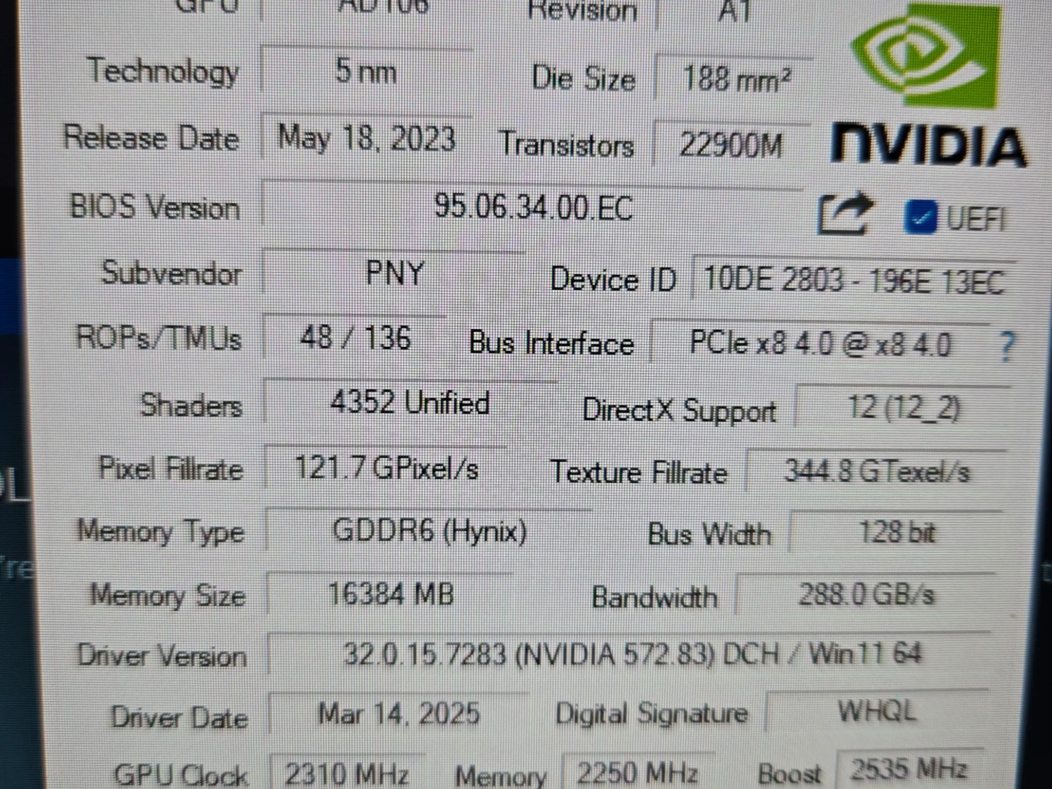 PNY 4060TI 16GB