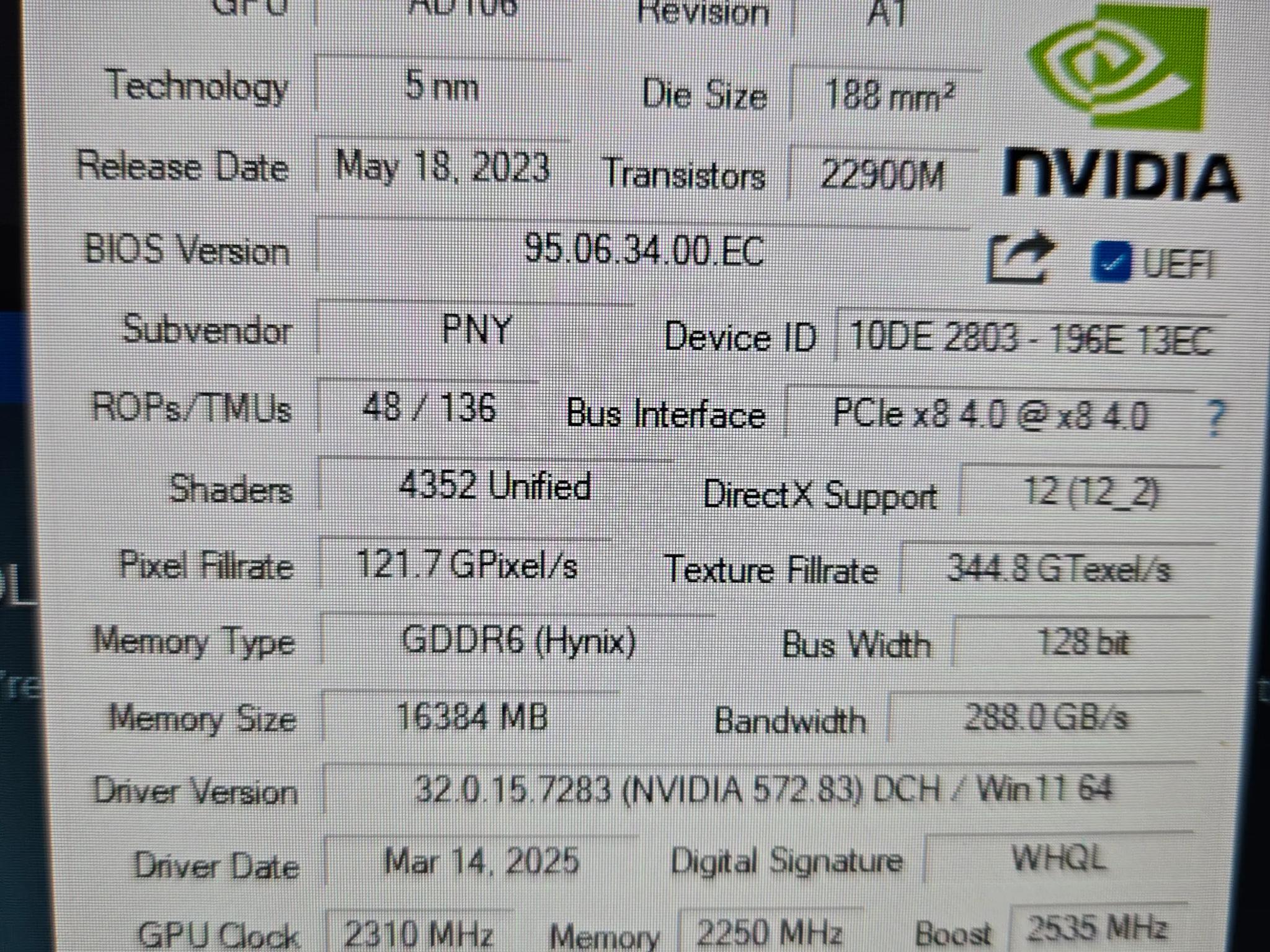 PNY 4060TI 16GB