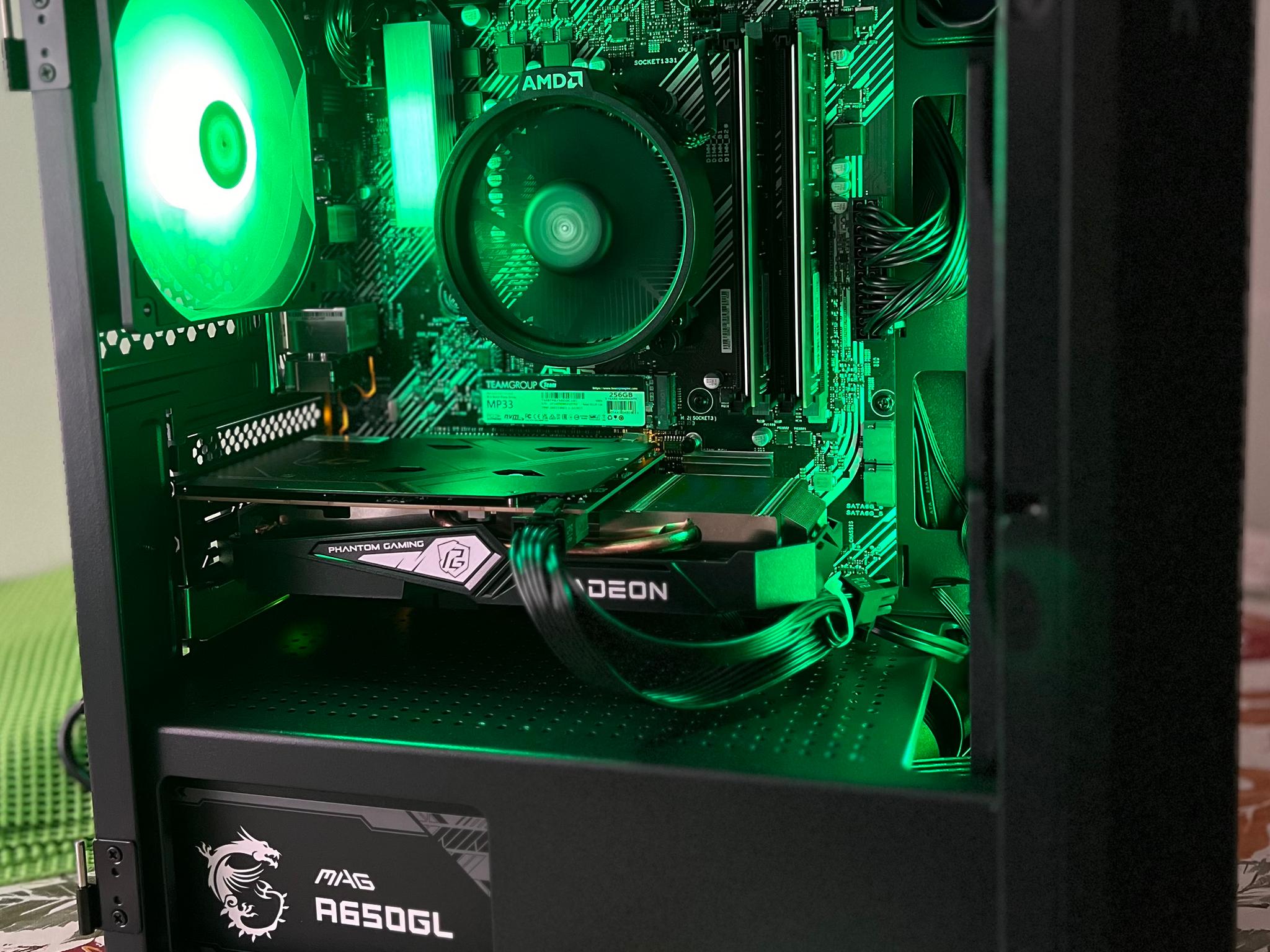 AMD Budget Gaming PC Ryzen 5 3600/1.25 TB SSD/RX 6500xt 8GB/32 GB RAM/ARGB lights