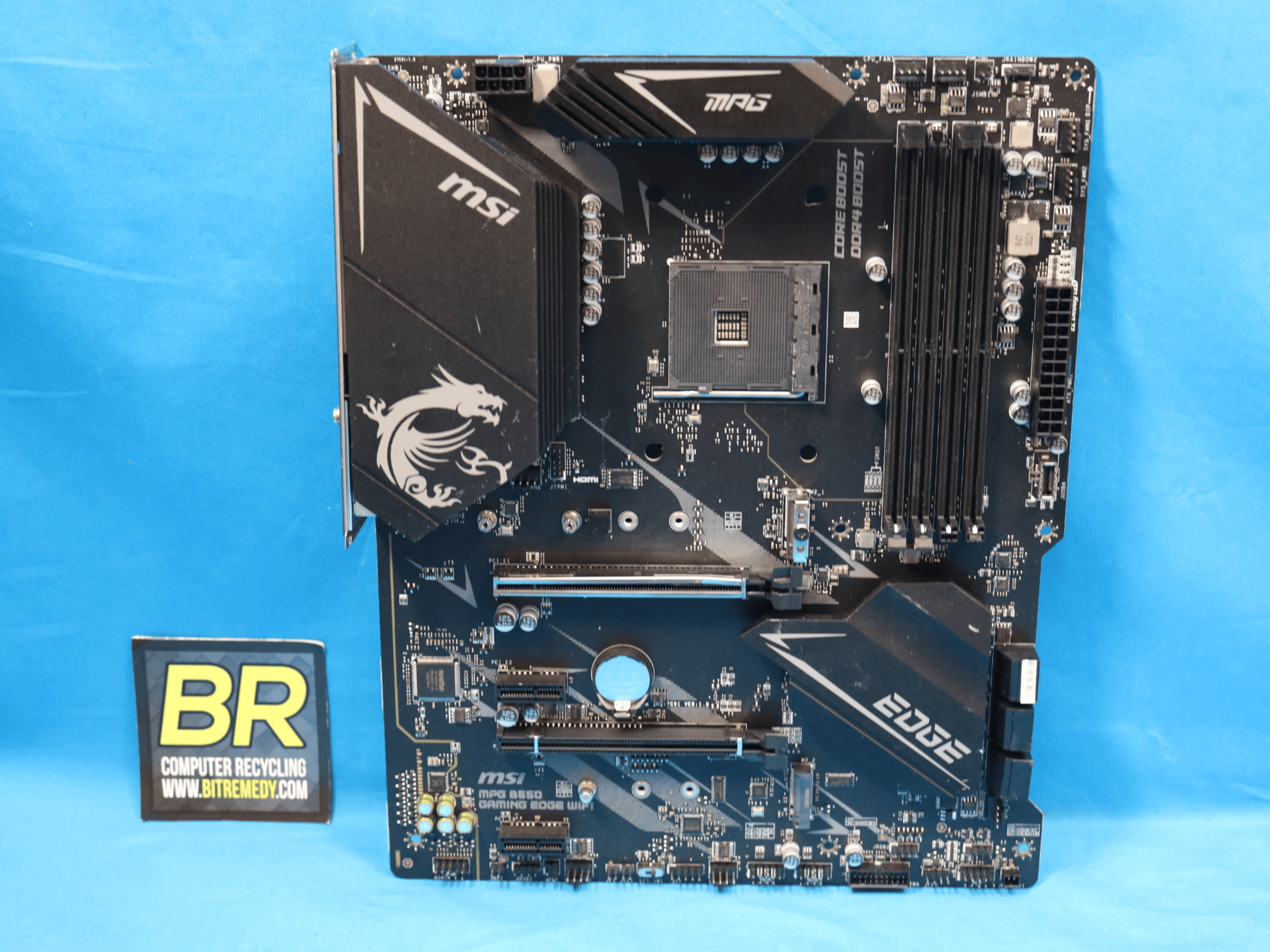 *DAMAGED* MSI MPG B550 Gaming Edge WIFI AMD Socket AM4 DDR4 ATX Desktop Motherboard