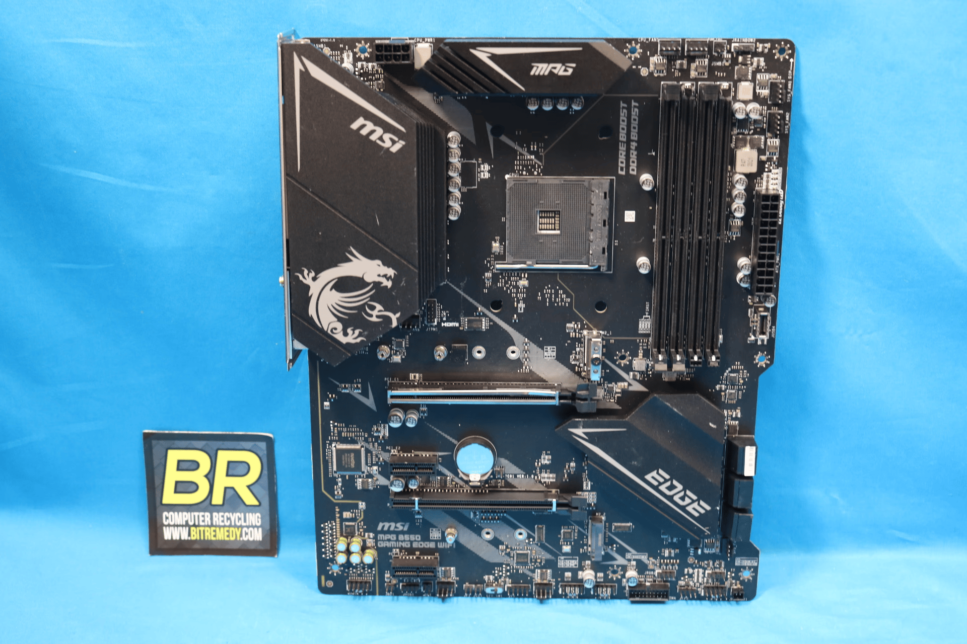 *DAMAGED* MSI MPG B550 Gaming Edge WIFI AMD Socket AM4 DDR4 ATX Desktop Motherboard