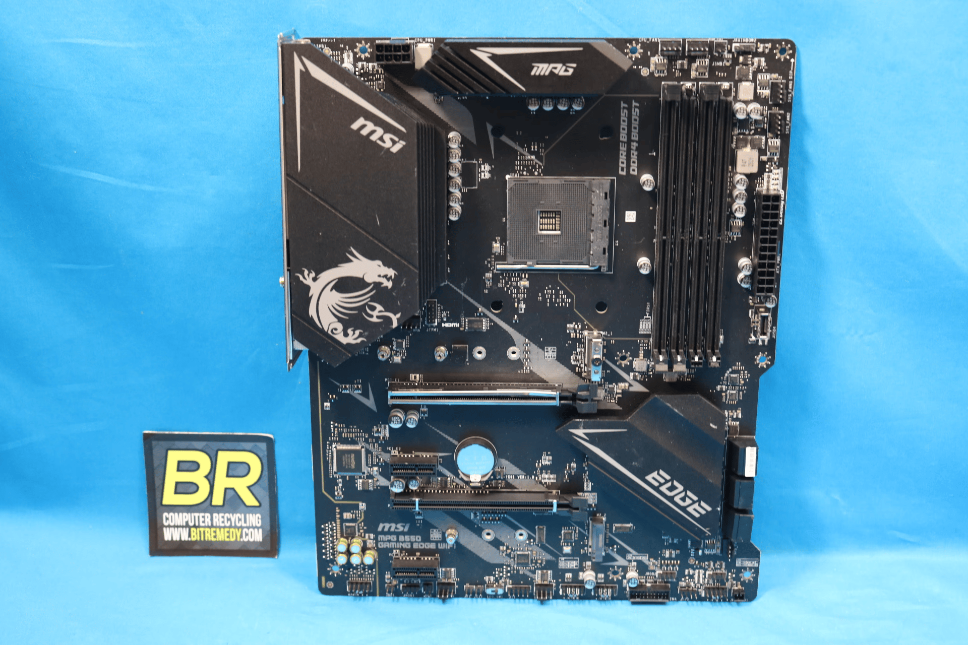 *DAMAGED* MSI MPG B550 Gaming Edge WIFI AMD Socket AM4 DDR4 ATX Desktop Motherboard