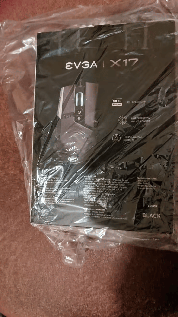 BNIB EVGA X17 Gaming Mouse, Black