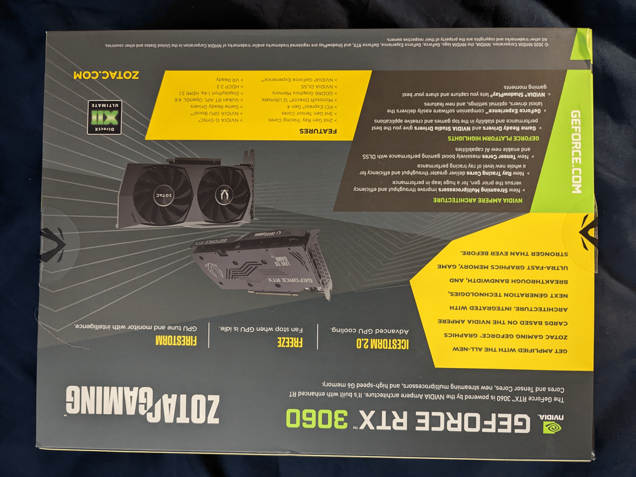 Used Zotac Twin Edge OC RTX 3060 12GB
