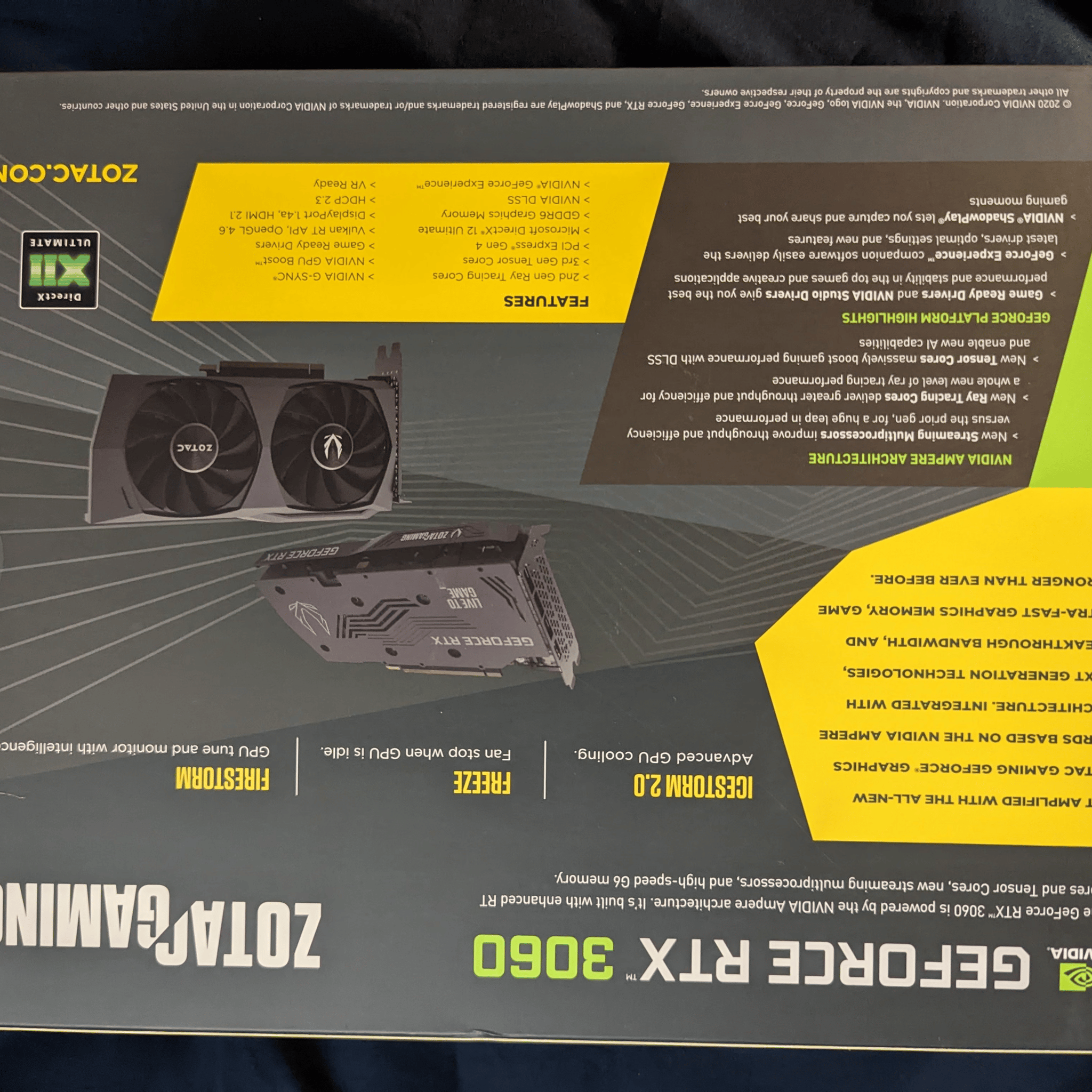 Used Zotac Twin Edge OC RTX 3060 12GB
