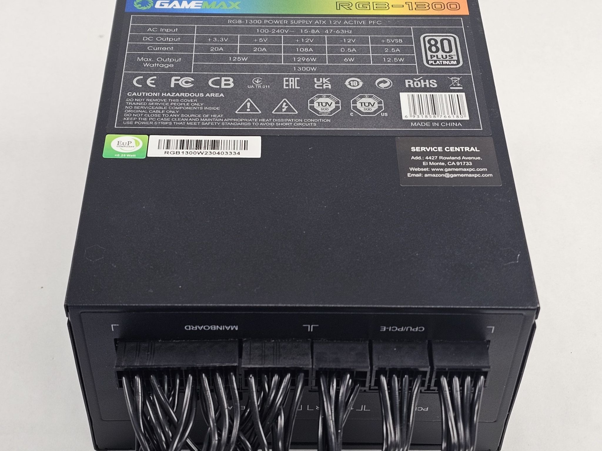 1300 Watt PSU GameMax RGB-1300 Power Supply