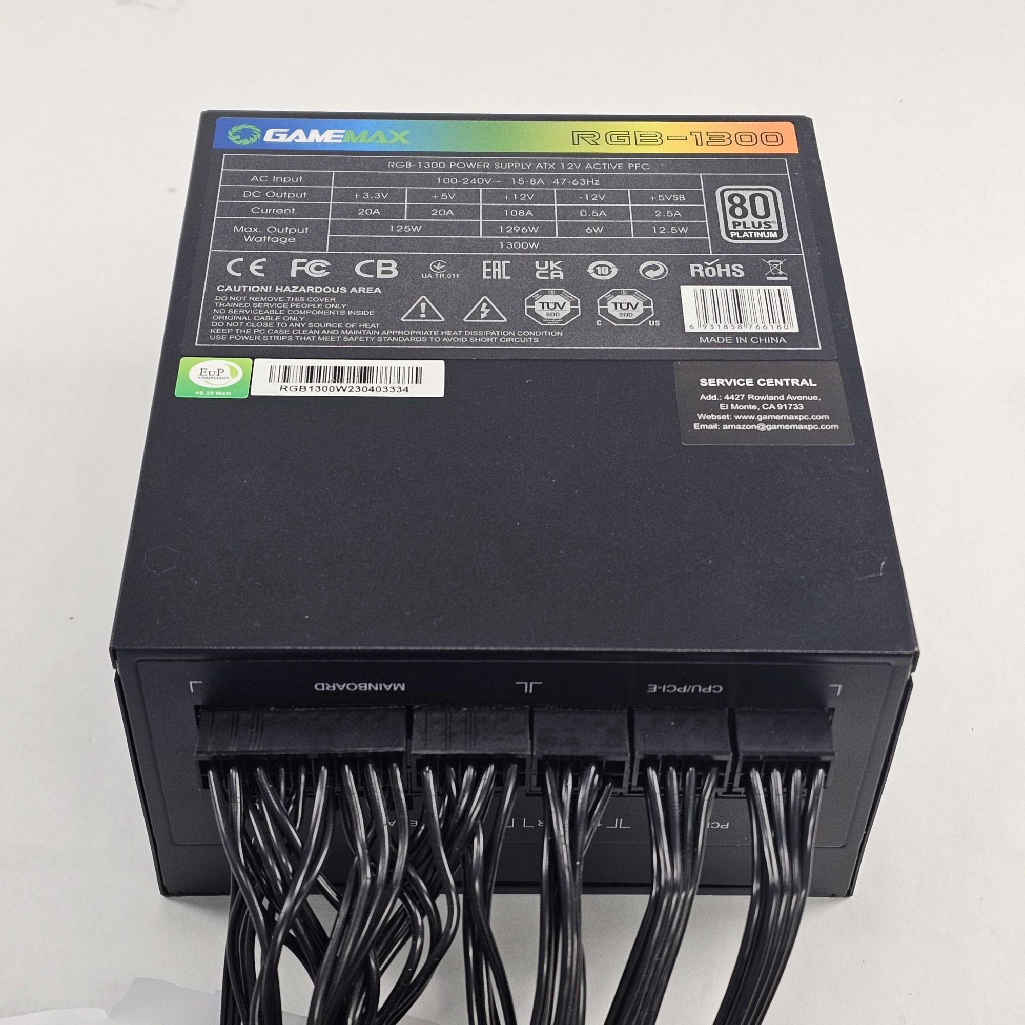 1300 Watt PSU GameMax RGB-1300 Power Supply