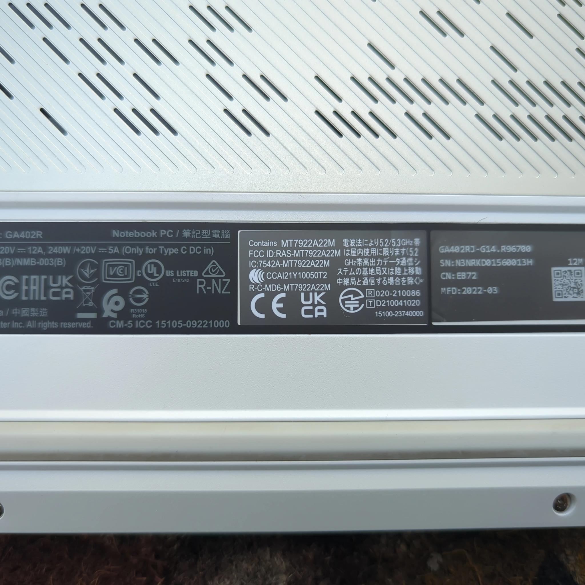 Asus G14 2022 Ryzen 9 6900HS RX 6700S