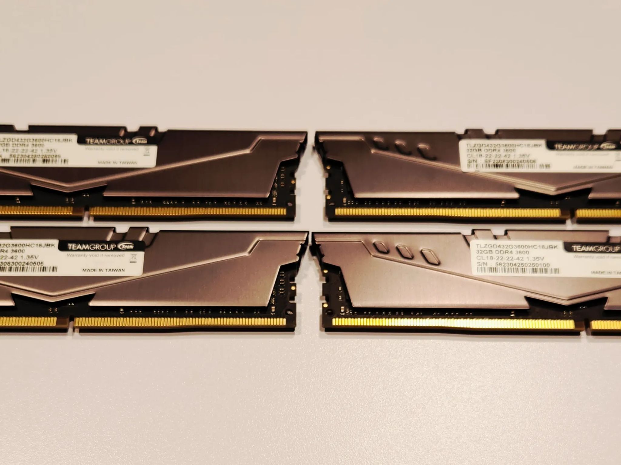 128GB DDR4 RAM KIT | 4 x 32GB STICKS | 3600MT/s | TEAMGROUP T-Force Vulcan | Great Condition !!!
