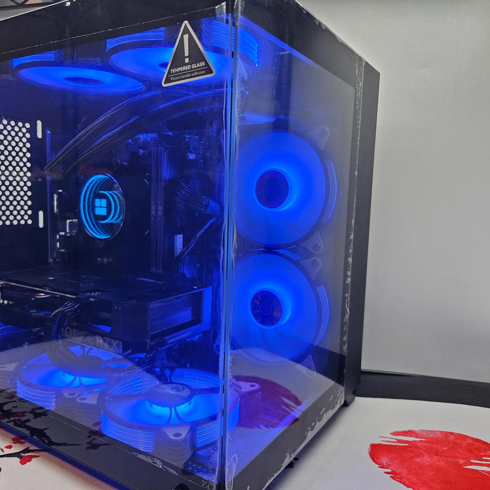 Dark Side Liquid cooled Rig Ryzen 5 5600 / 16GB RAM / 1TB SSD / RTX 4060 **DENTSALE**