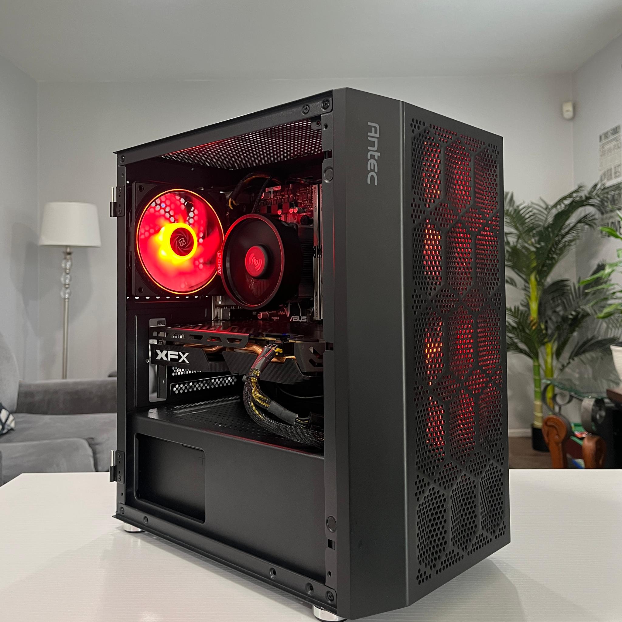 RX 580 8GB, Ryzen 7 1700X, 16GB RAM | Black RGB Gaming Computer/Pc