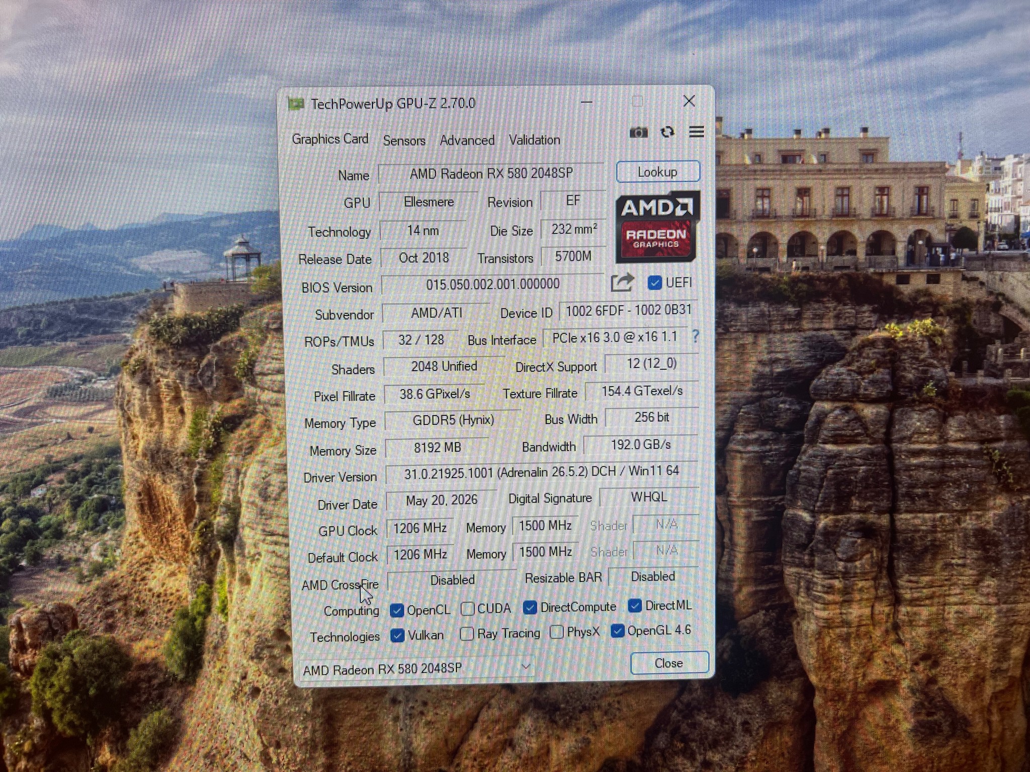 MLLSE RX 580 8GB 2048SP