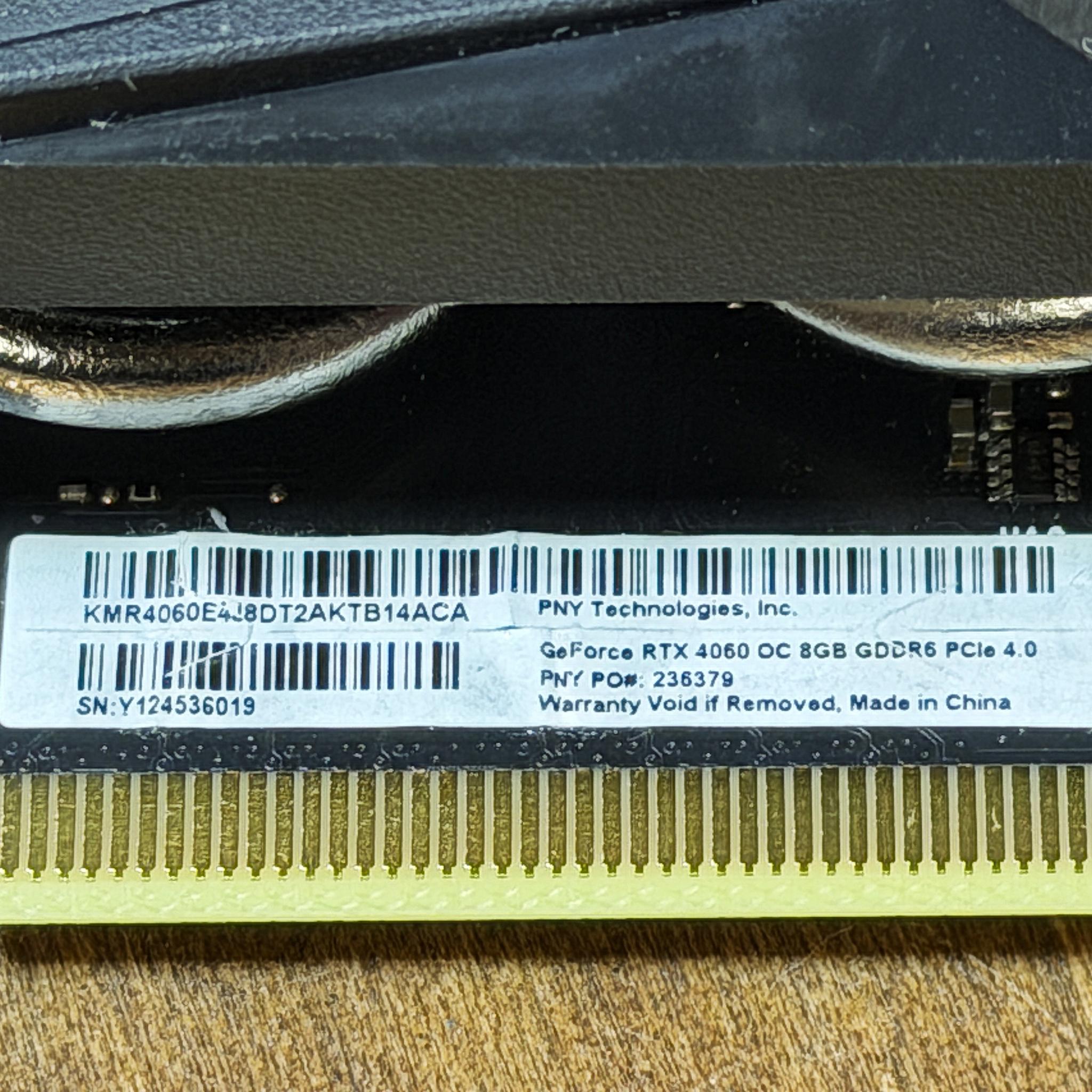 PNY RTX 4060 8GB XLR8 Gaming VERTO Overclocked Dual Fan