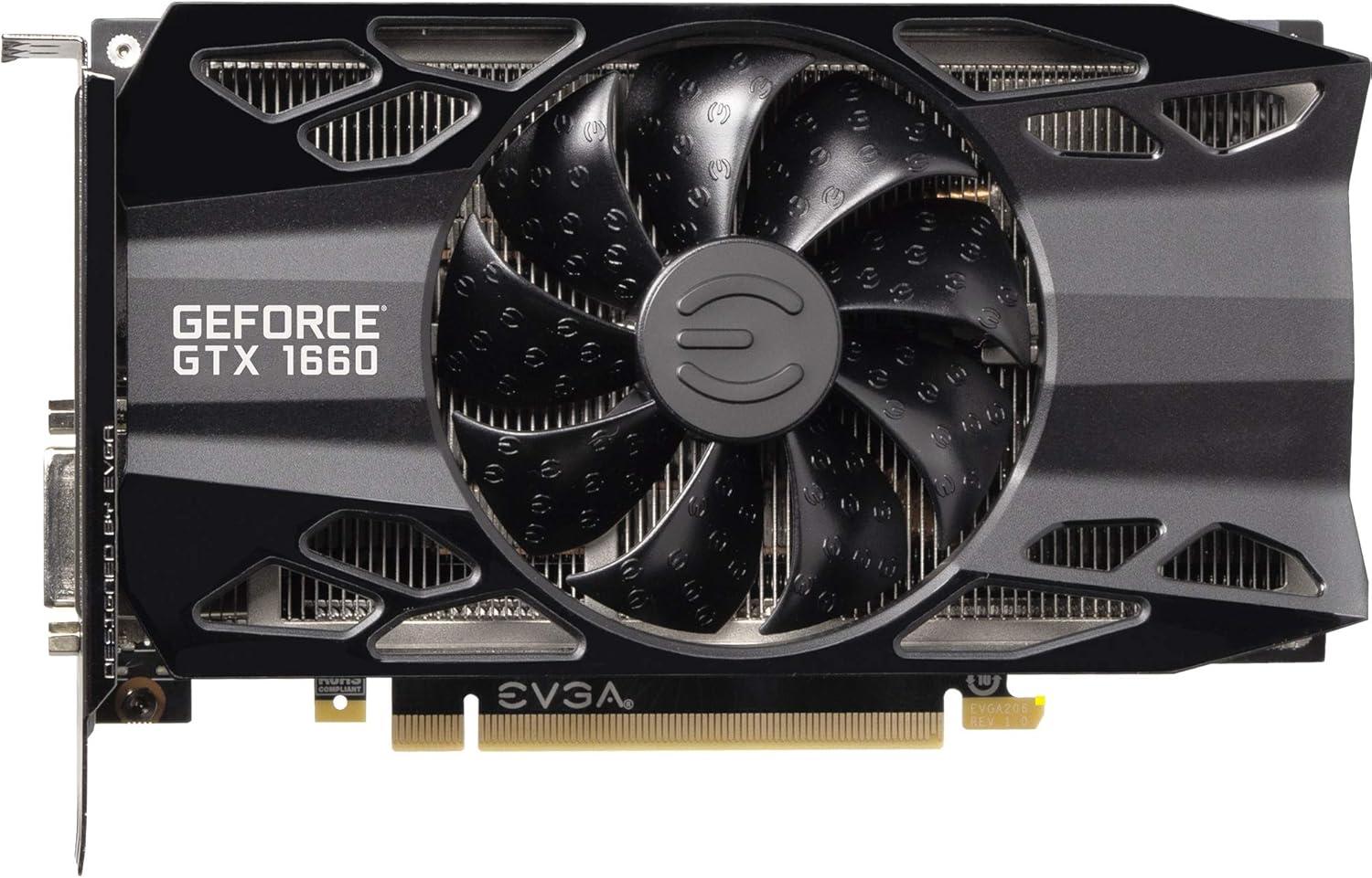 EVGA XC Gaming GeForce GTX 1660 Overclocked Single-Fan 6GB GDDR5 PCIe Graphics Card