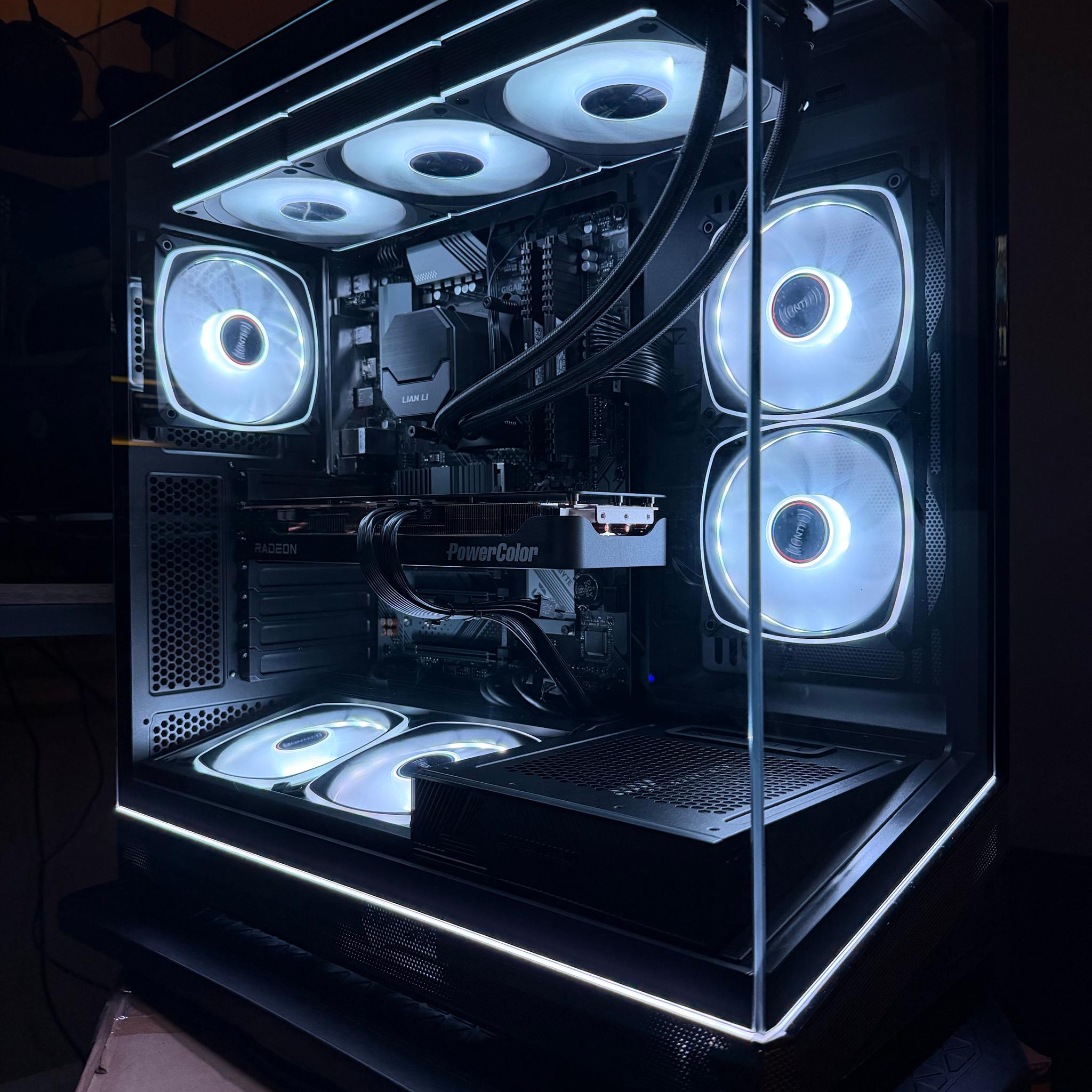 ❄️ GLACIER | RX 9070 GRE 12GB • Ryzen 7 5800X • 32GB • WiFi 6 • 360mm AIO