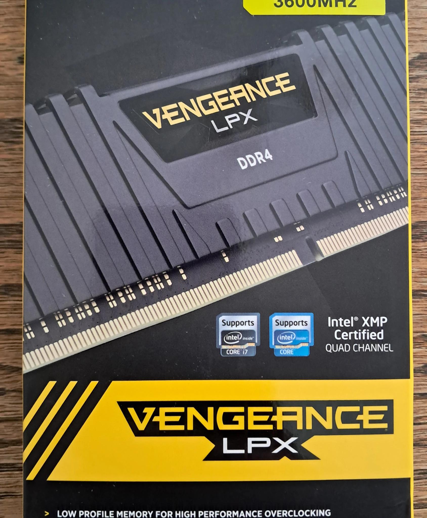 Corsair Vengeance LPX RAM, DDR4 3600MHz CL18 64GB(4x16GB)