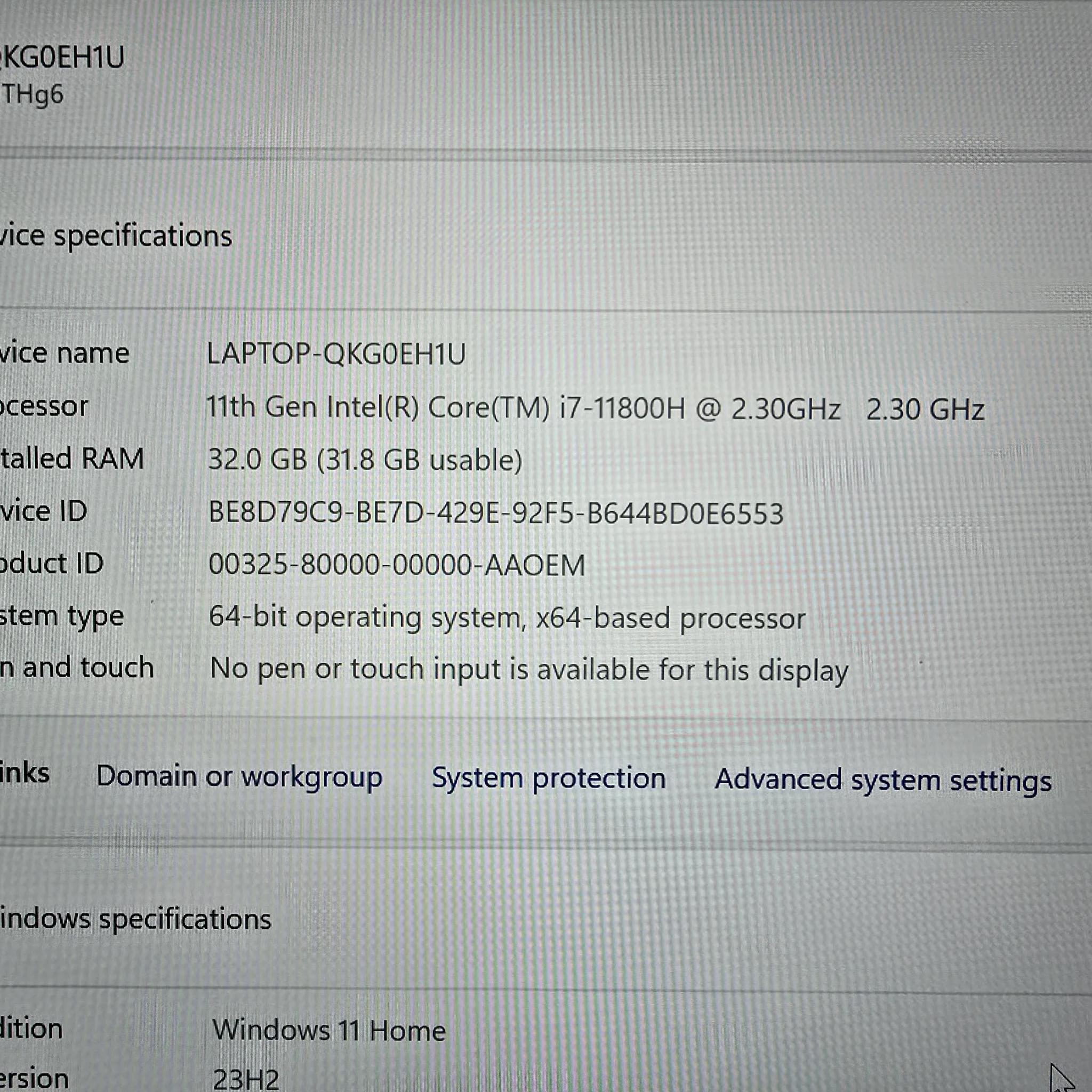Lenovo Legion 7i laptop w/Nvidia 3070