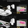8-Pin PCIe GPU Power Adapter 90-Degree Angled Connector Aluminum White RVS 2 pack