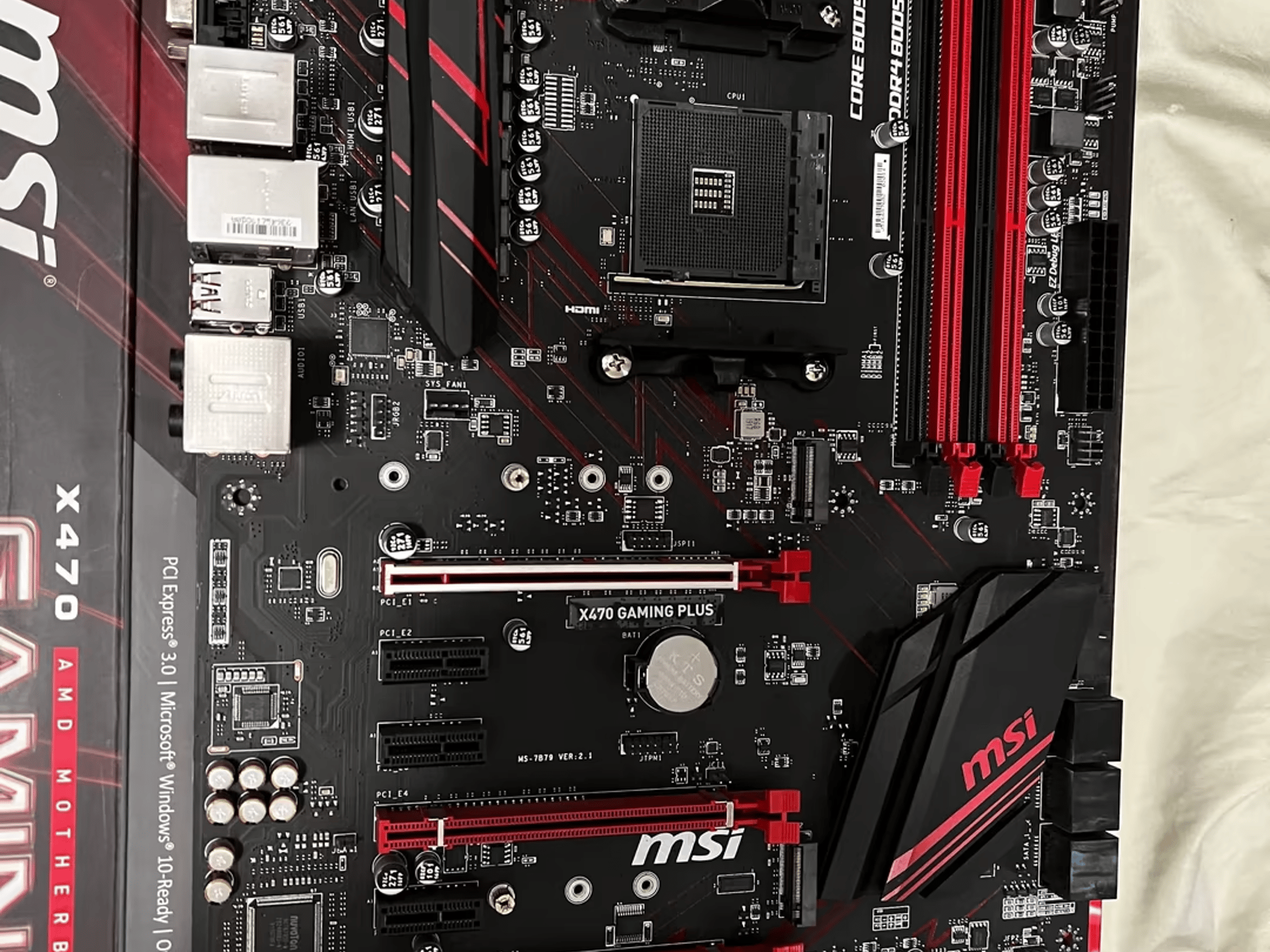Used MSI x470 Gaming Plus MOBO ATX 