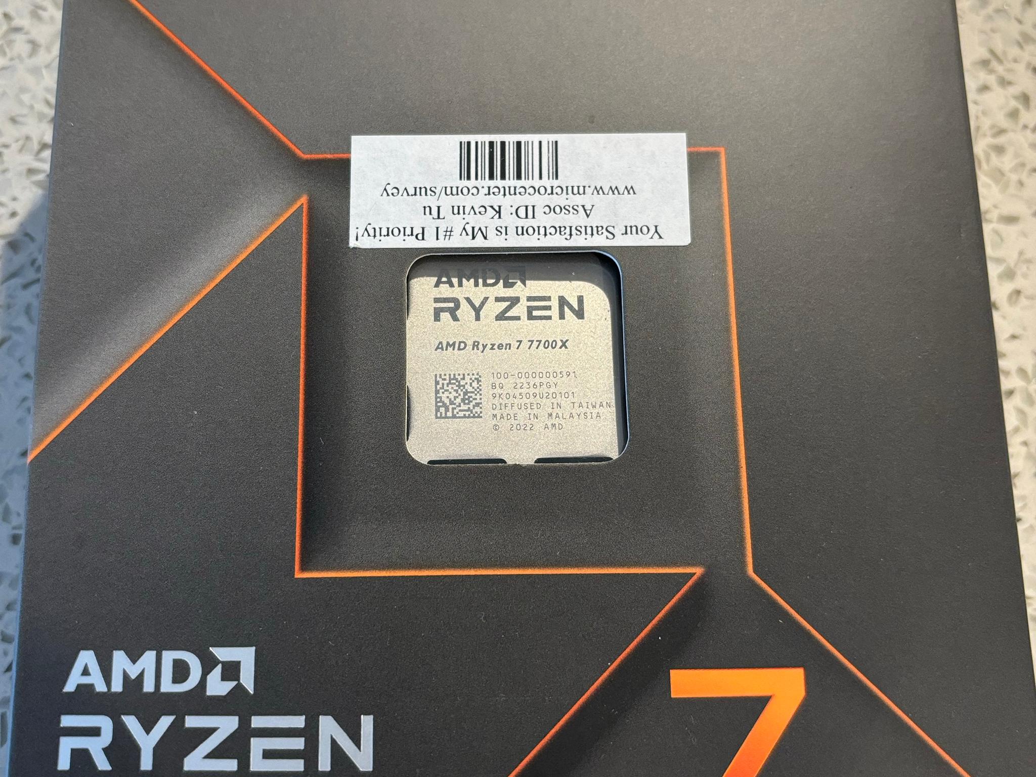 Brand New AMD Ryzen 7700x