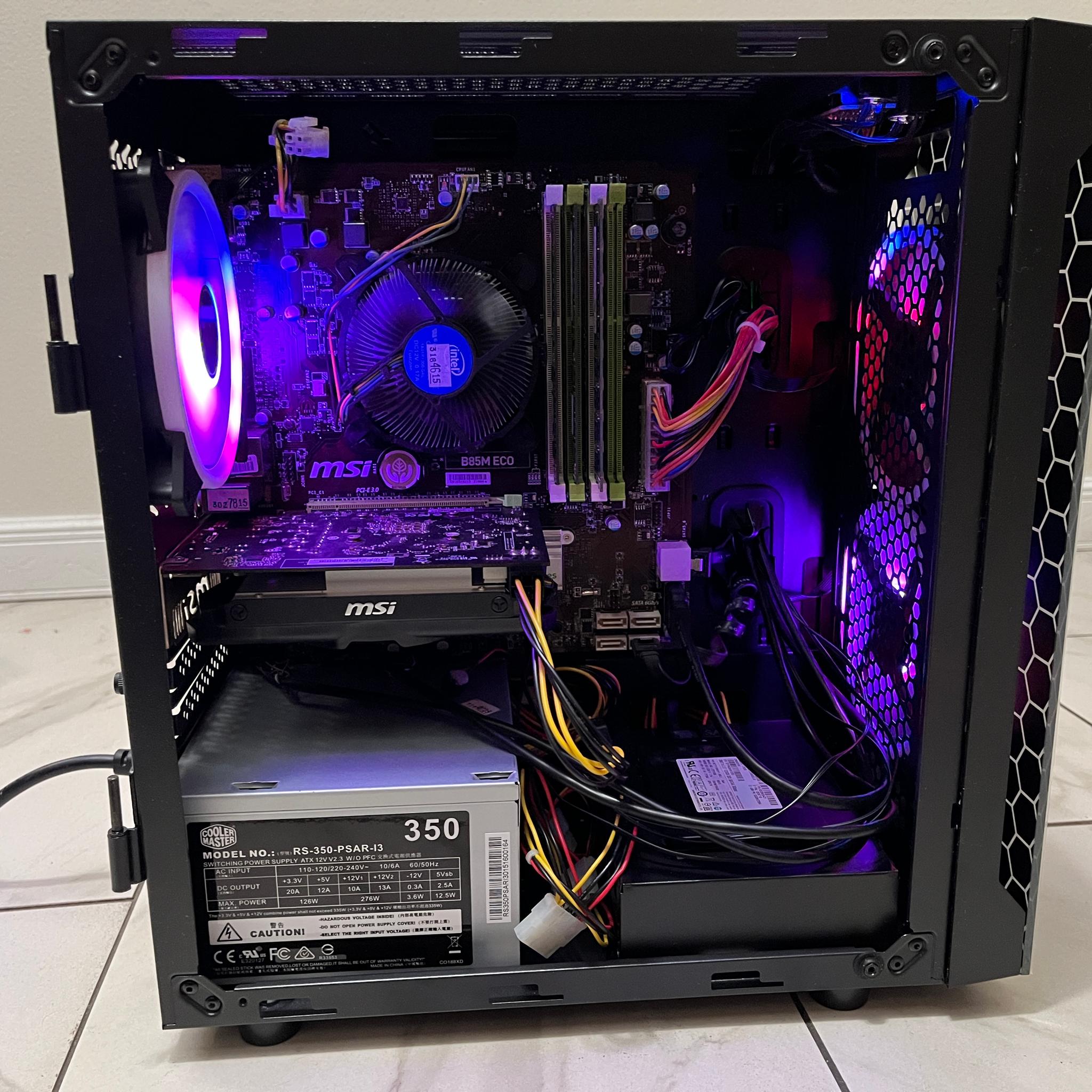 Super Budget Gaming PC - Intel i7-4790, AMD R7 360 2GB, 16GB RAM, 1.1TB Storage, w/ Wi-Fi, BT & RGB