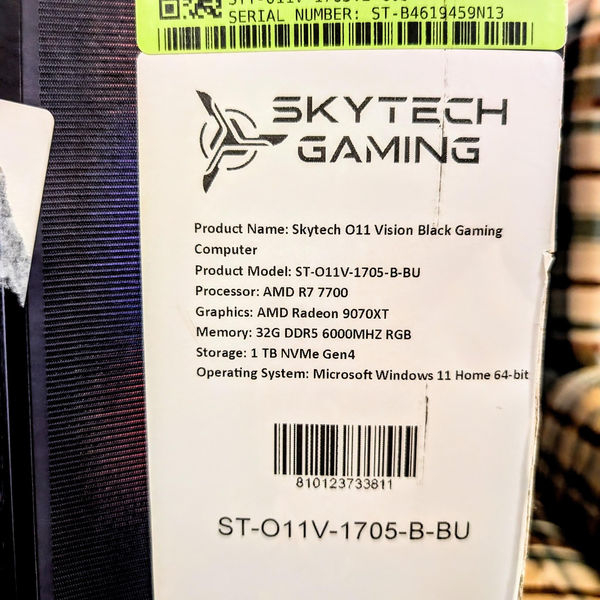 Ryzen 7 7700, RX 9070XT, 32g DDR5