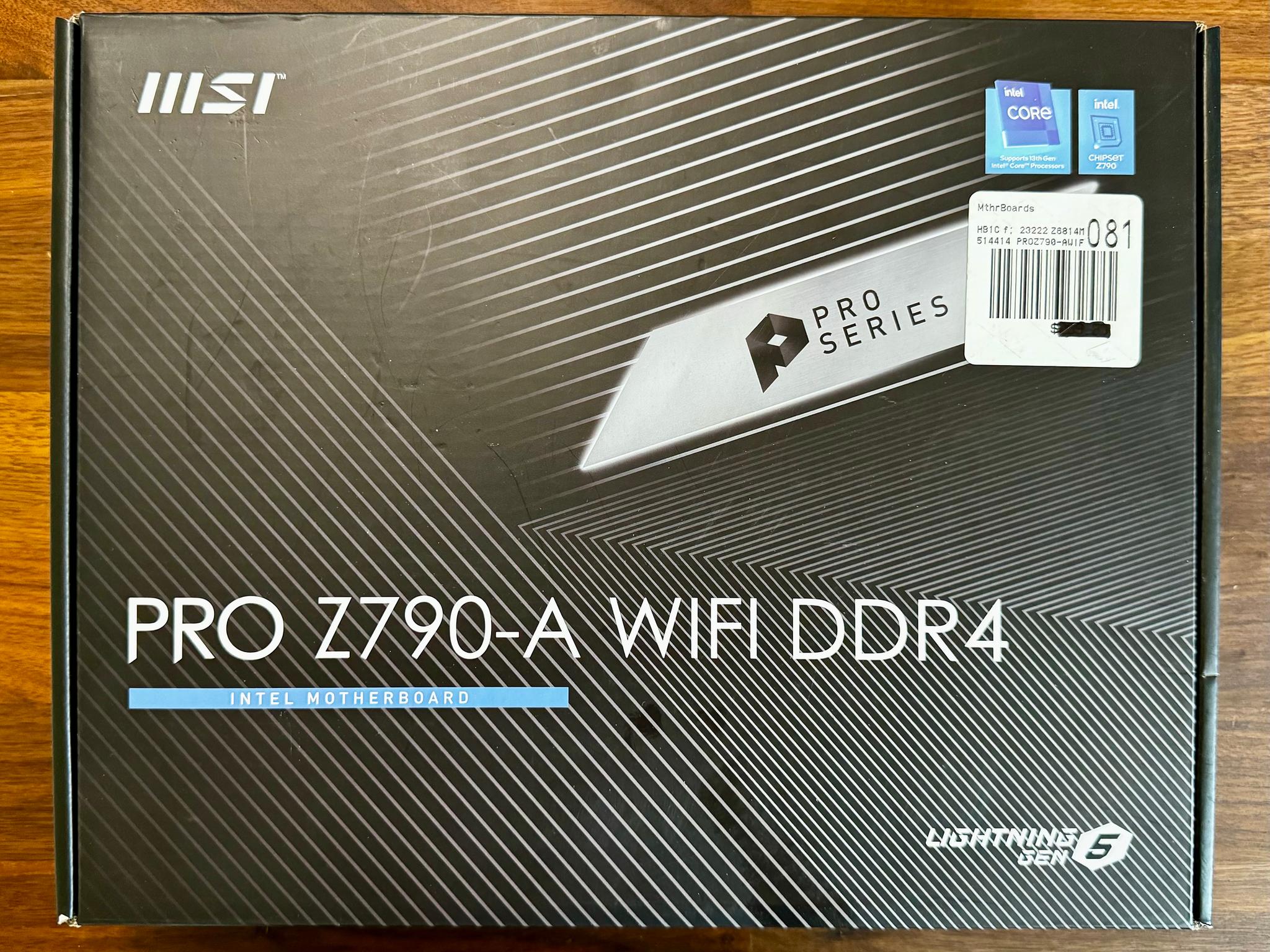 Intel i7 12700K and MSI Pro Z790-A WiFi DDR4 Bundle